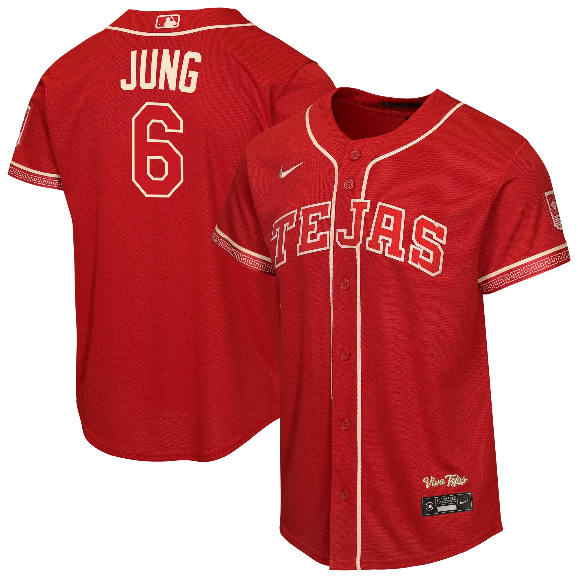 Josh Jung Texas Rangers Youth 2026 City Connect Stadium Jersey - Red