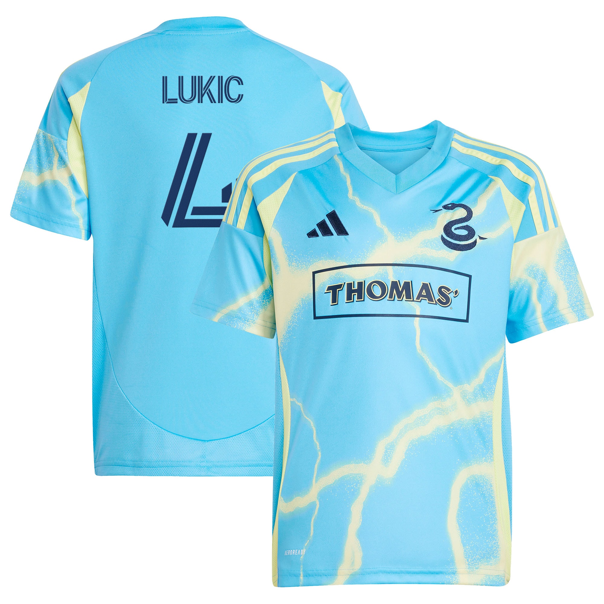 Jovan Lukić Philadelphia Union Youth 2025 The Voltage Kit Jersey - Blue