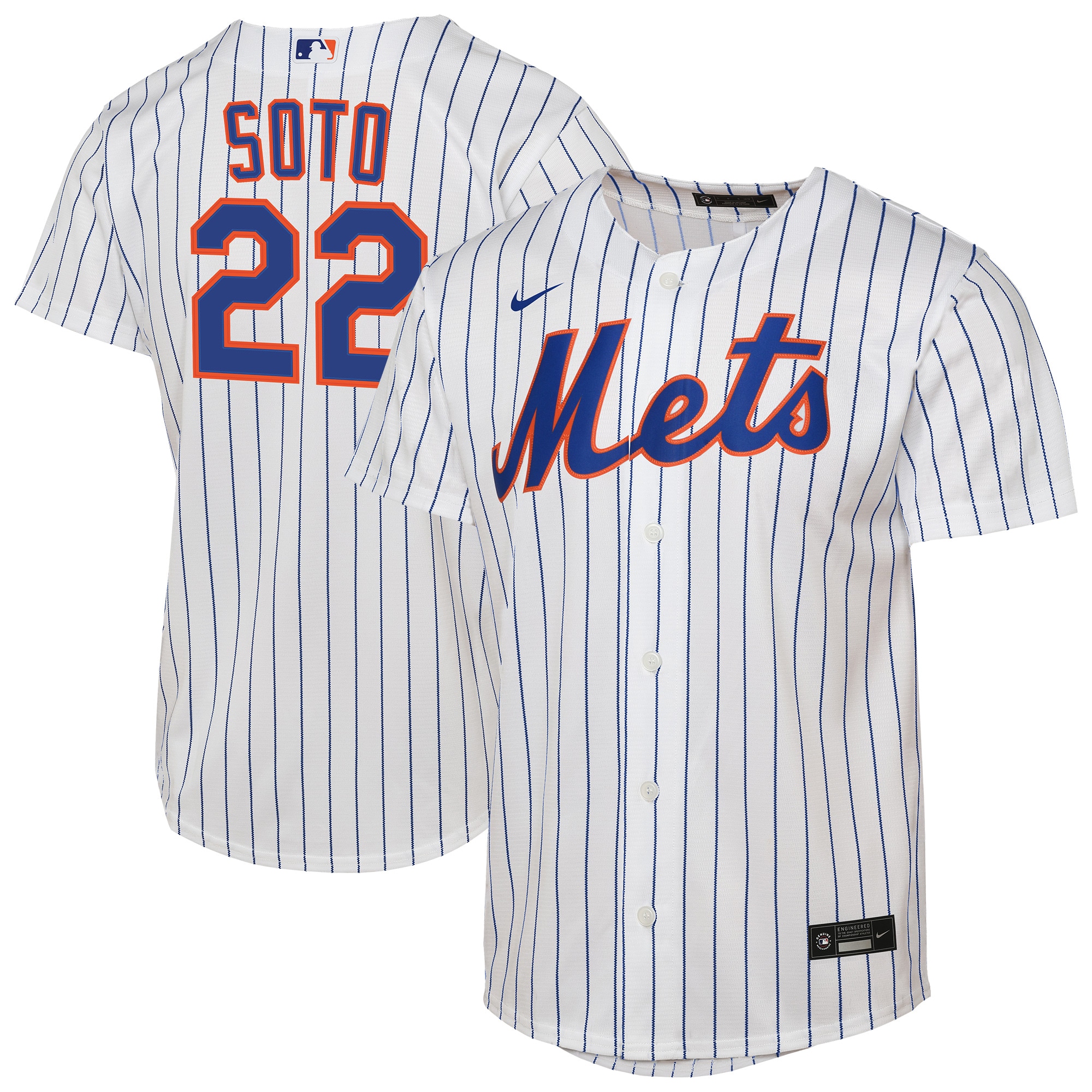 Juan Soto New York Mets Youth Home Jersey - White