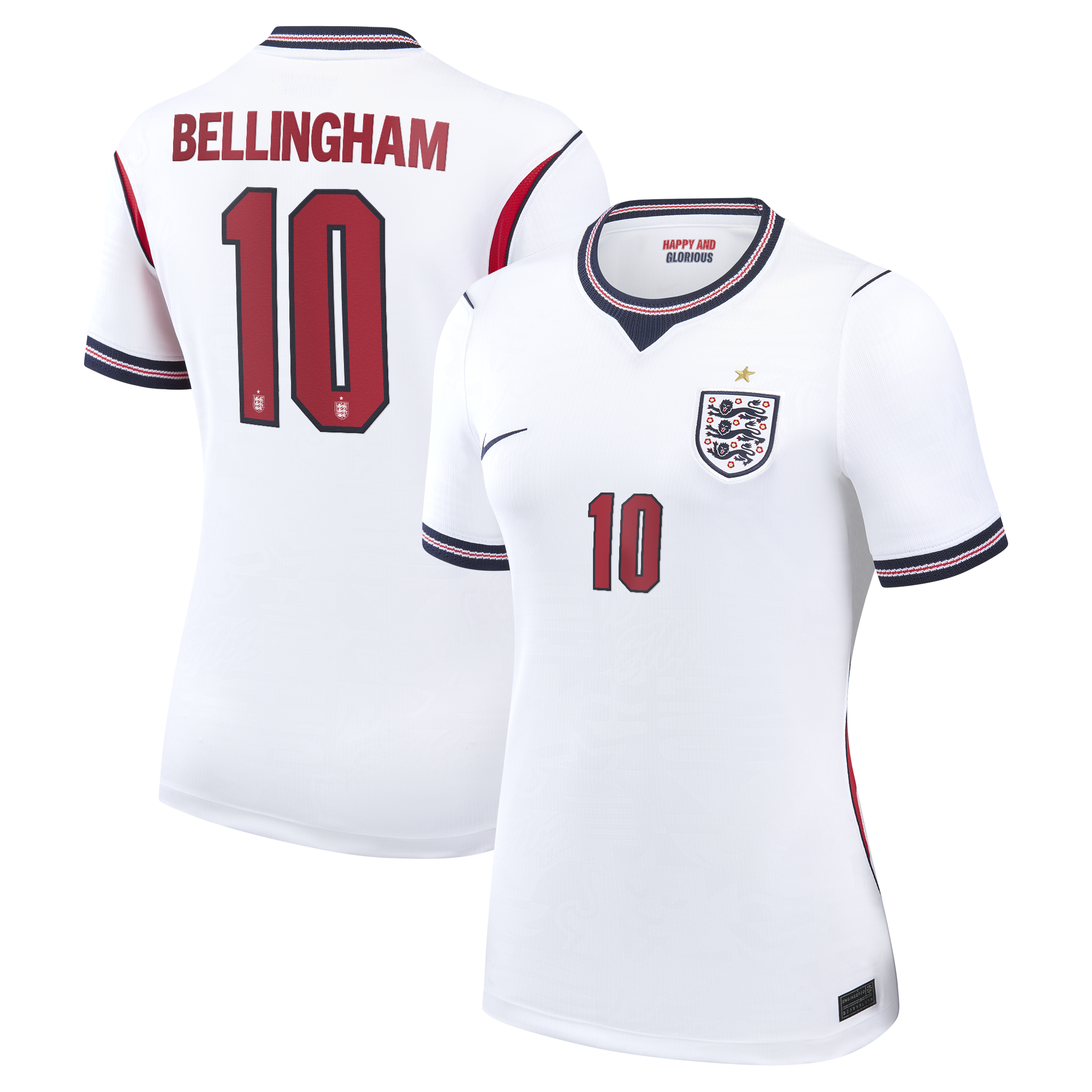 Jude Bellingham England National Team Women's 2026 Home Stadium Jersey