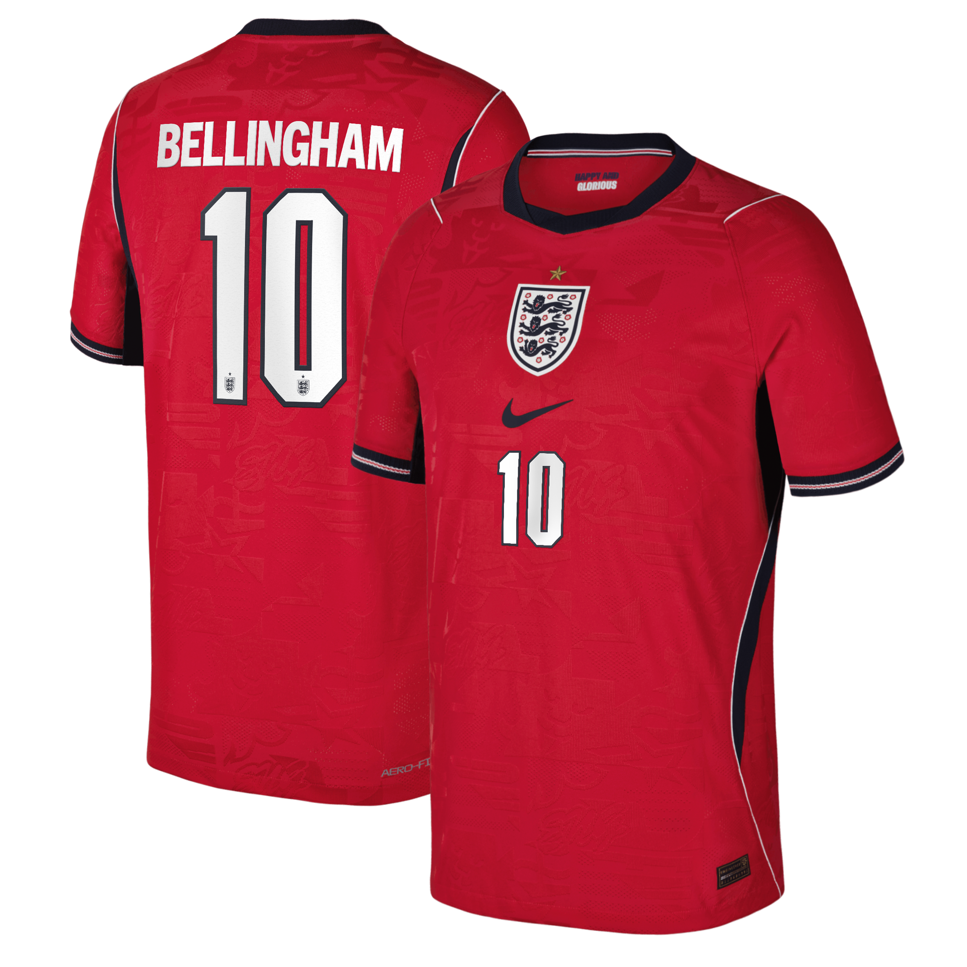 Jude Bellingham England National Team Youth 2026 Away Match Jersey - Red