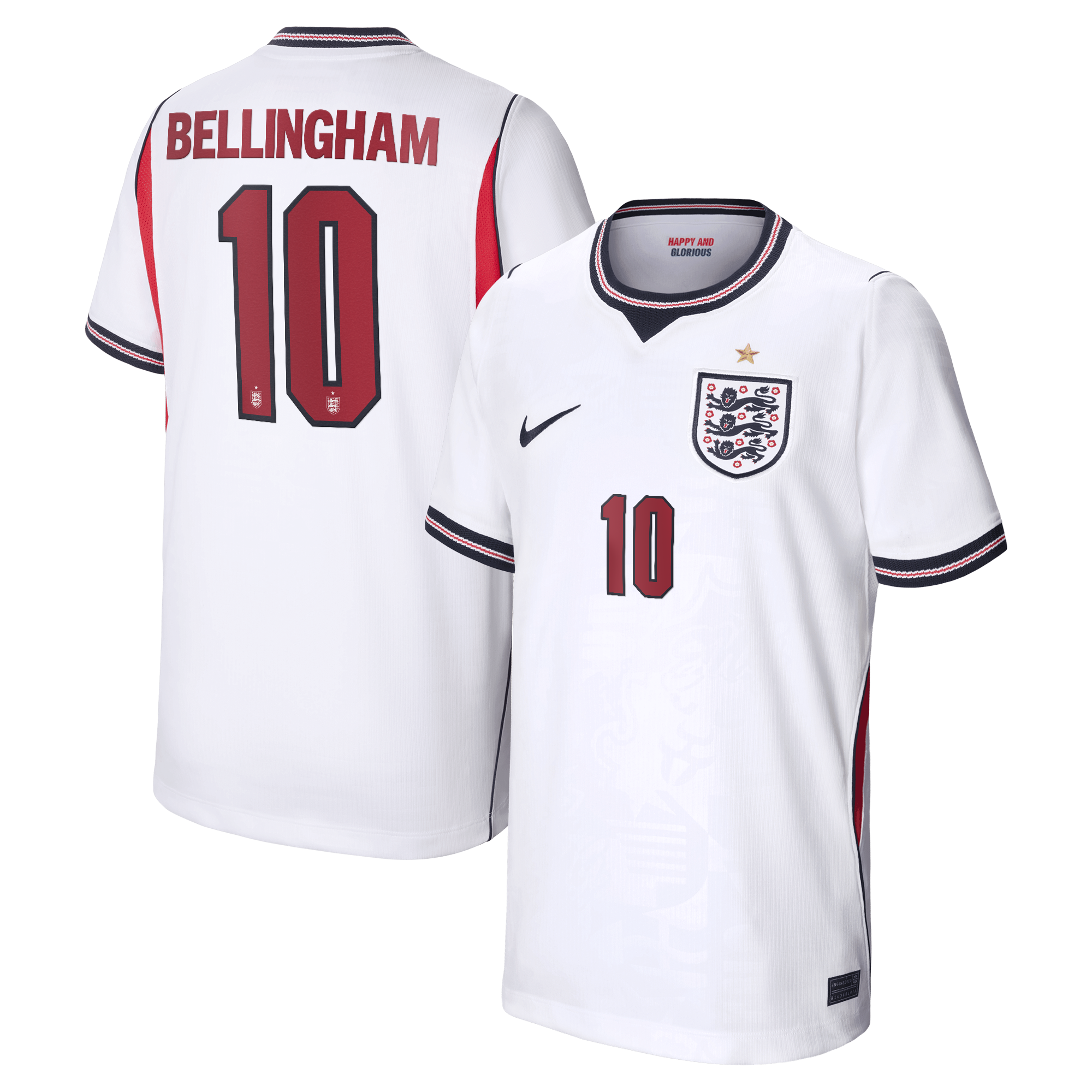 Jude Bellingham England National Team Youth 2026 Home Stadium Jersey