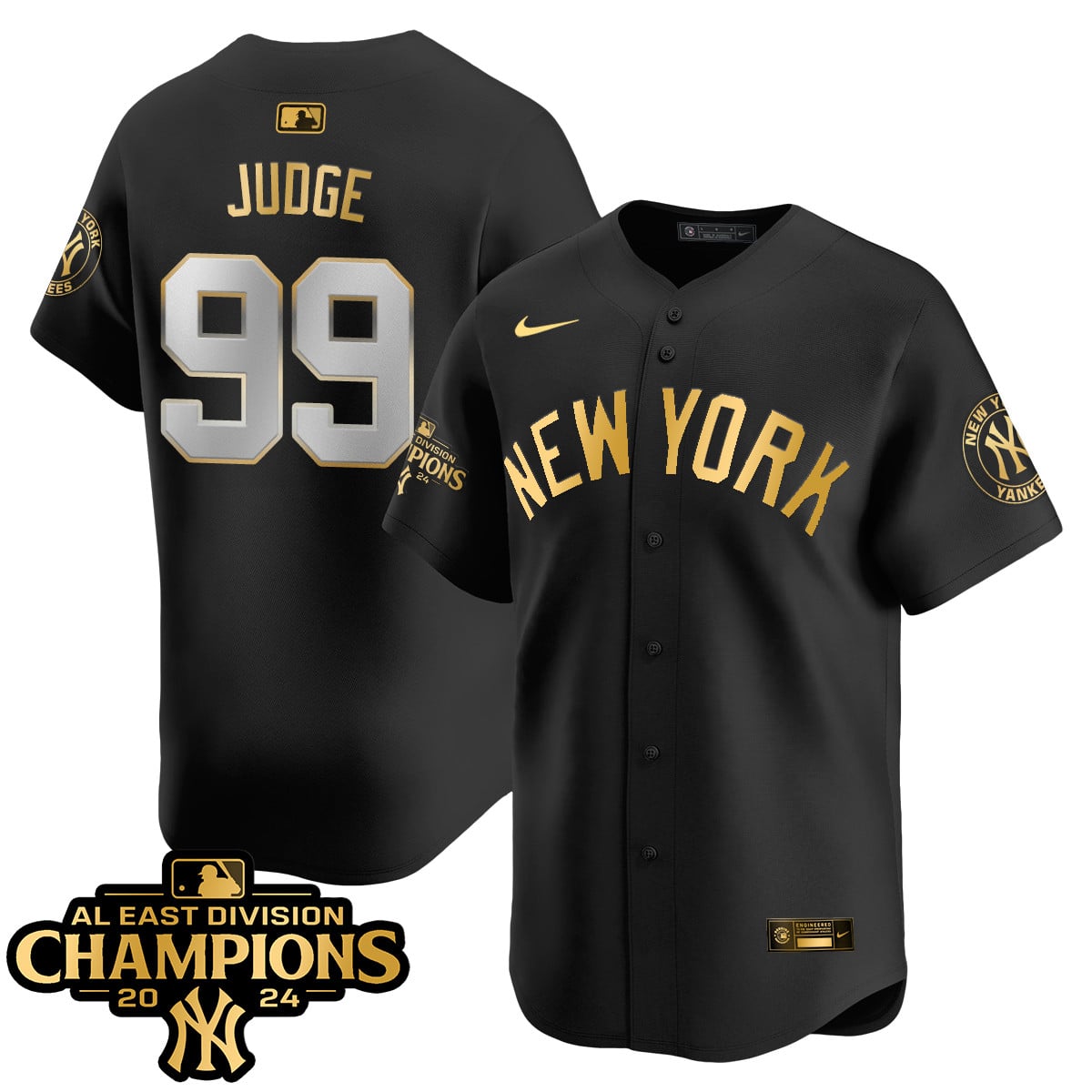 Judge Yankees Black Jersey - Nike - AL East Champions Edition