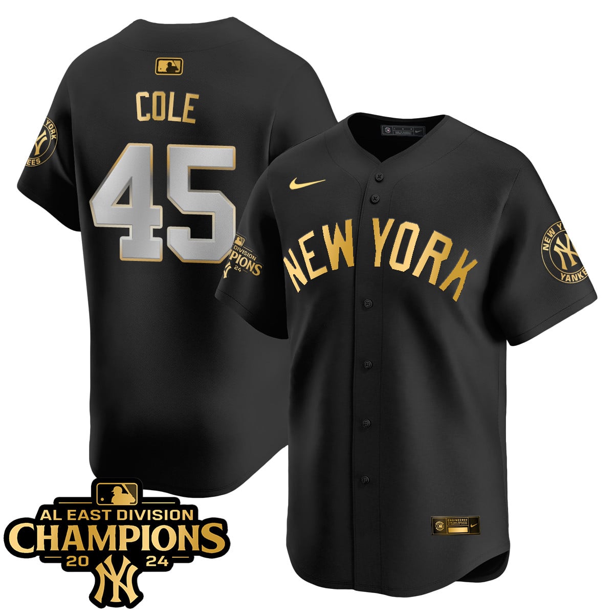 Alternative view of Judge Yankees Black Jersey - Nike - AL East Champions Edition