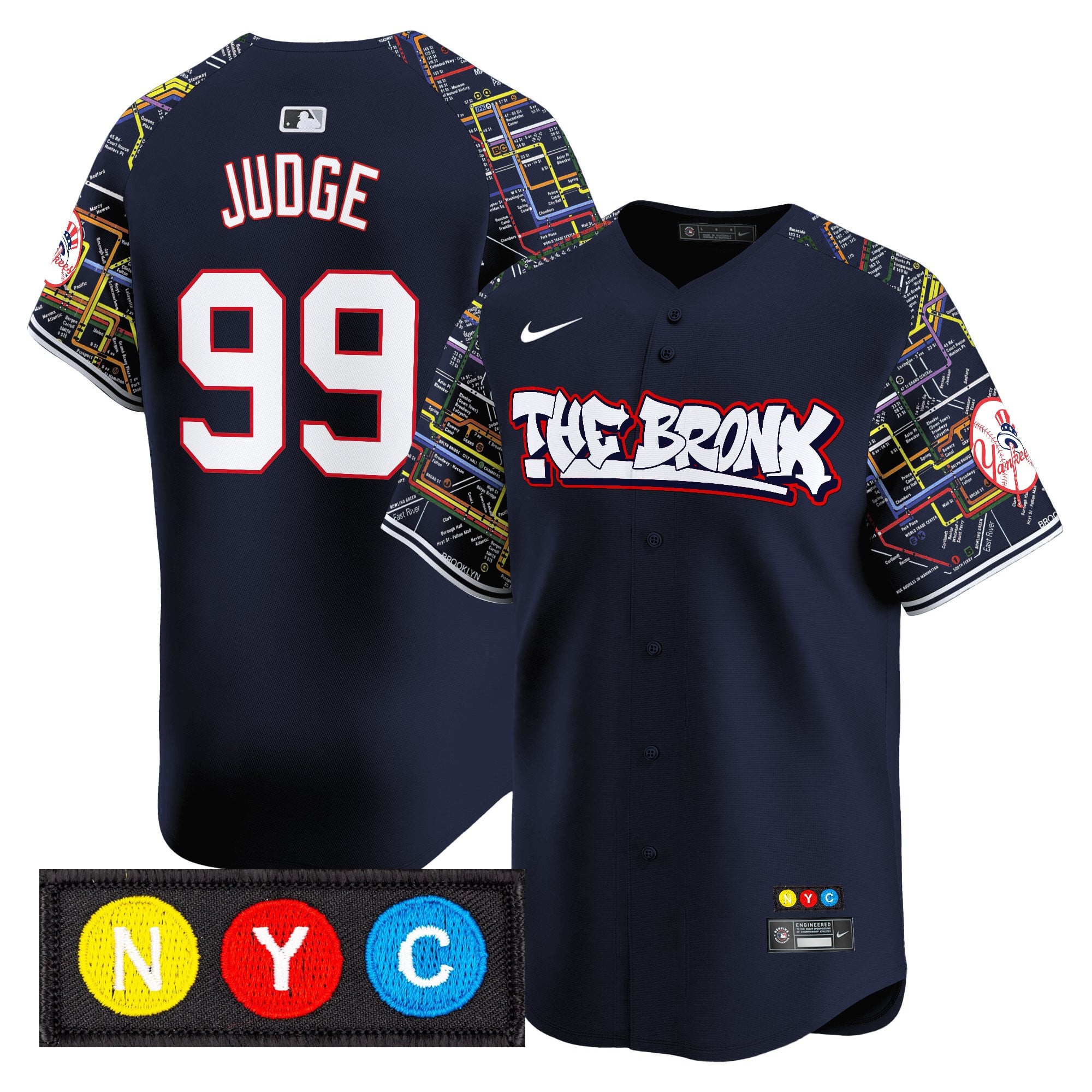 Judge Yankees Subway Jersey - Nike - Navy Bronx Edition