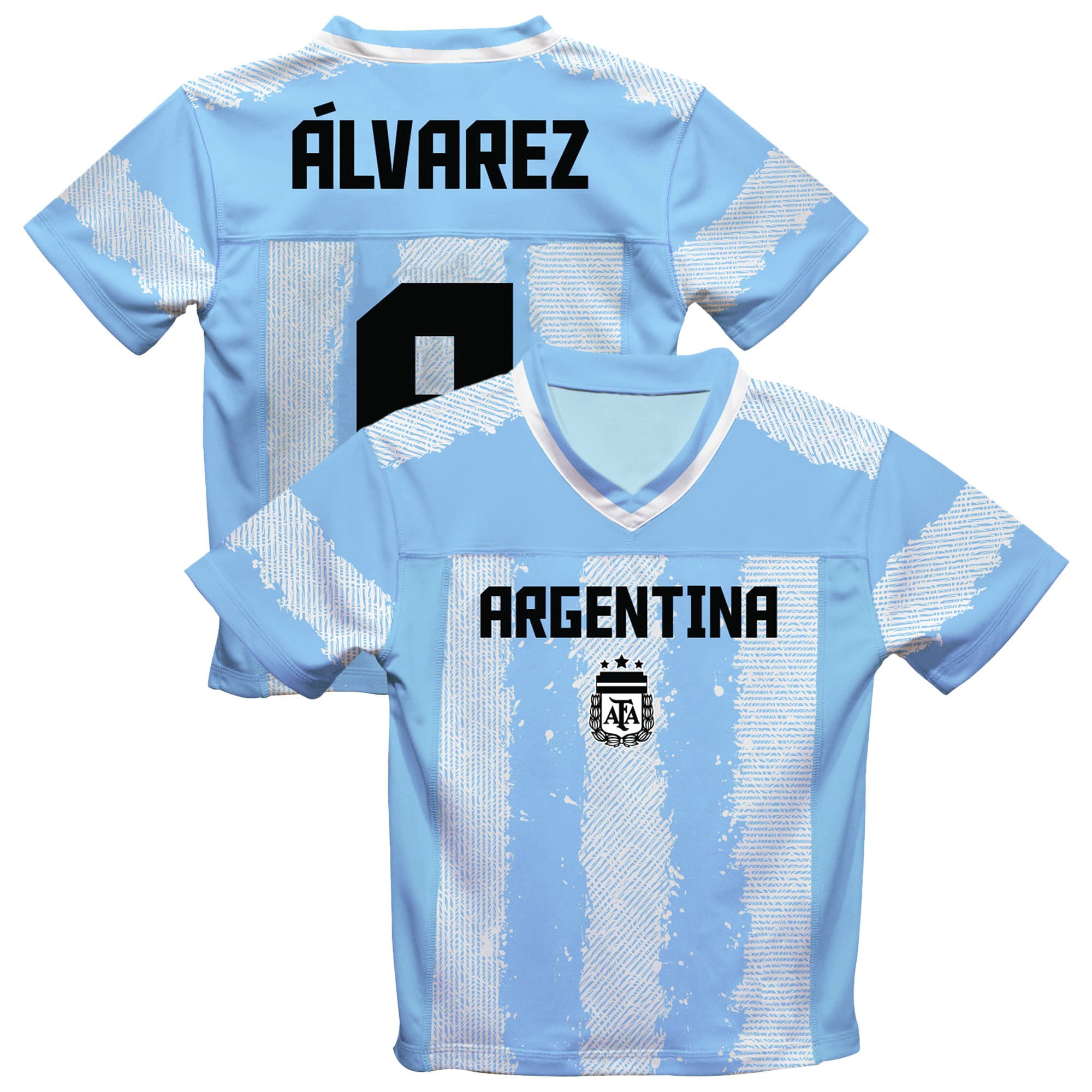 Julián Álvarez Argentina National Team Vive La Fete Football Jersey - Light Blue