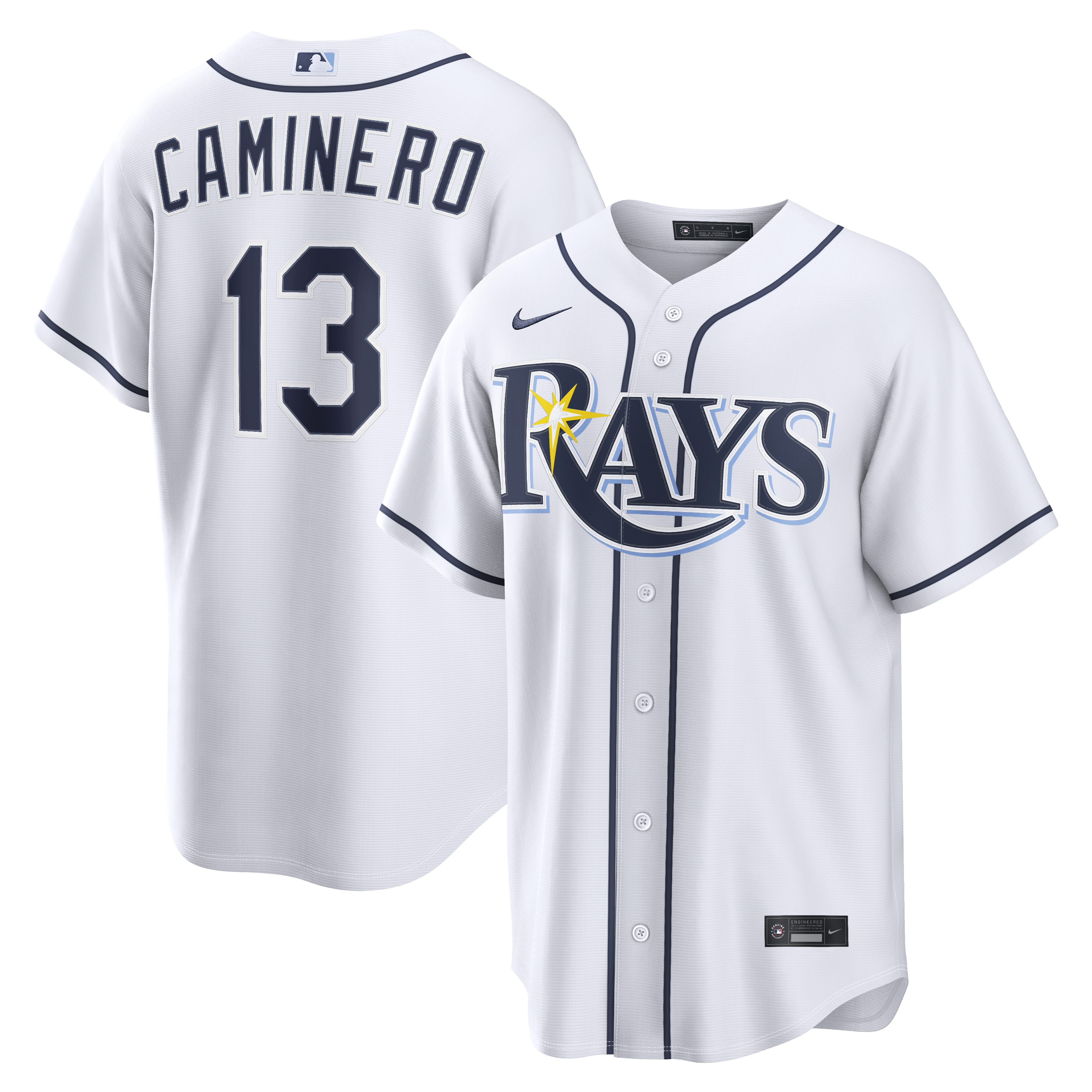 Junior Caminero Tampa Bay Rays Home Jersey - White