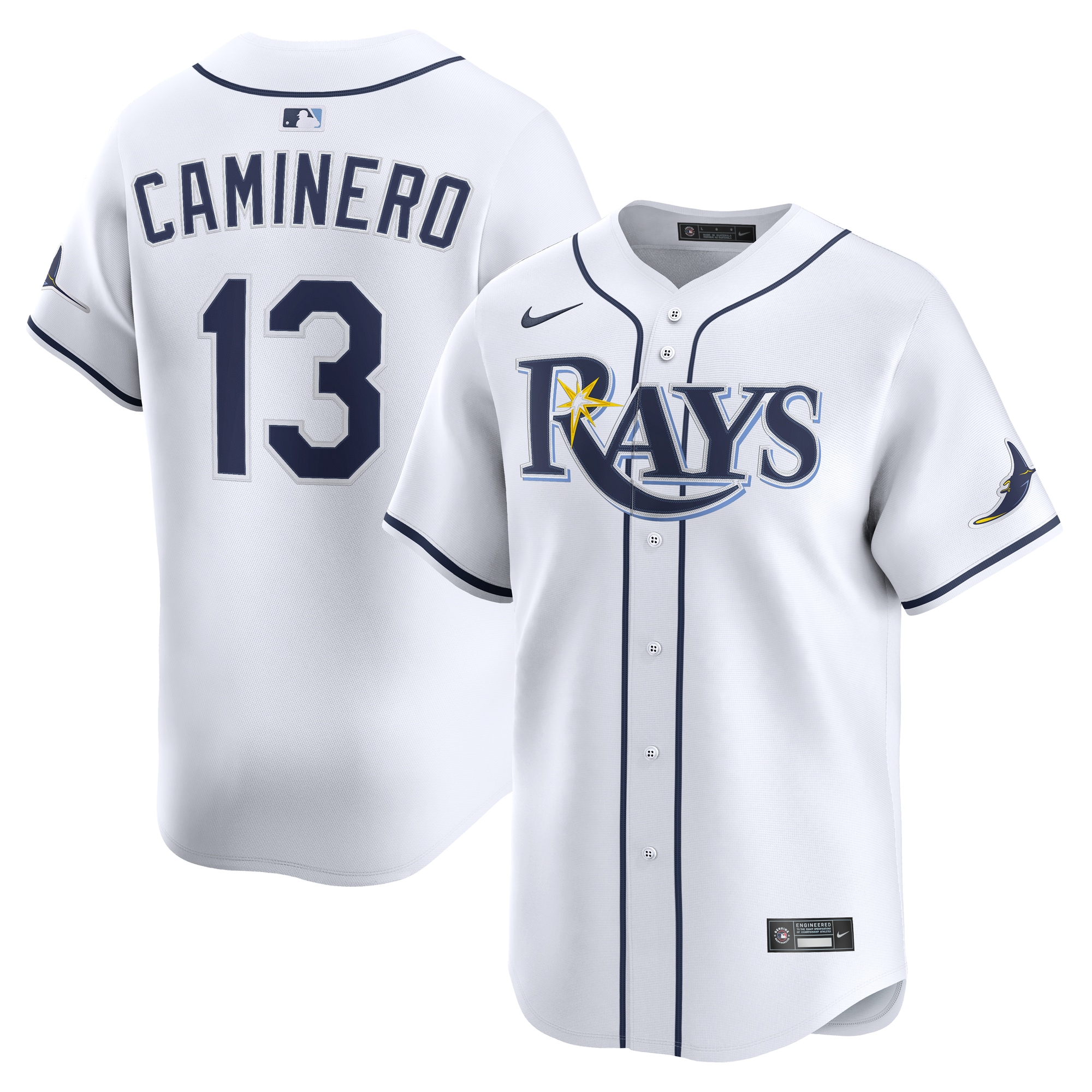 Junior Caminero Tampa Bay Rays Home Limited Jersey - White