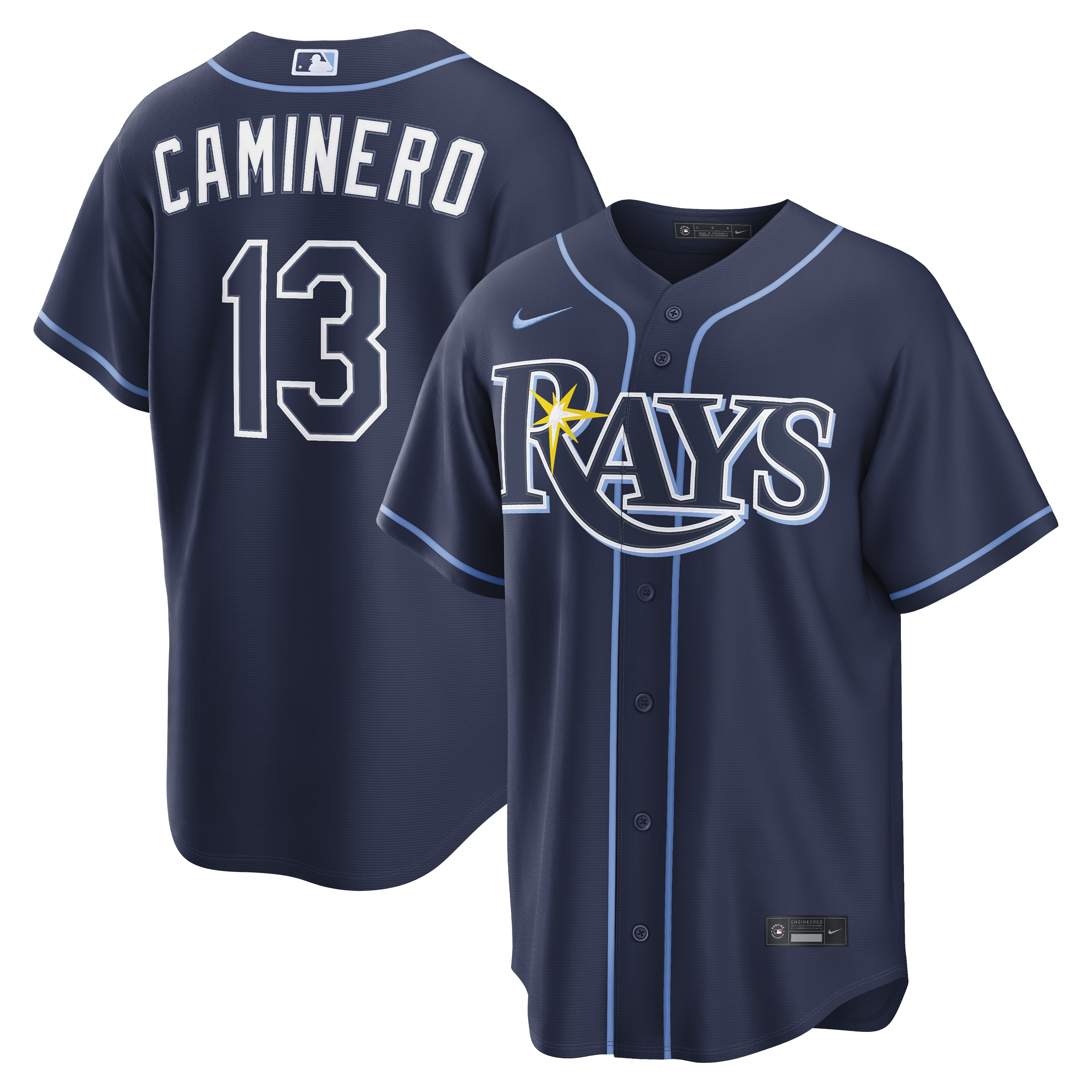 Junior Caminero Tampa Bay Rays Road Jersey