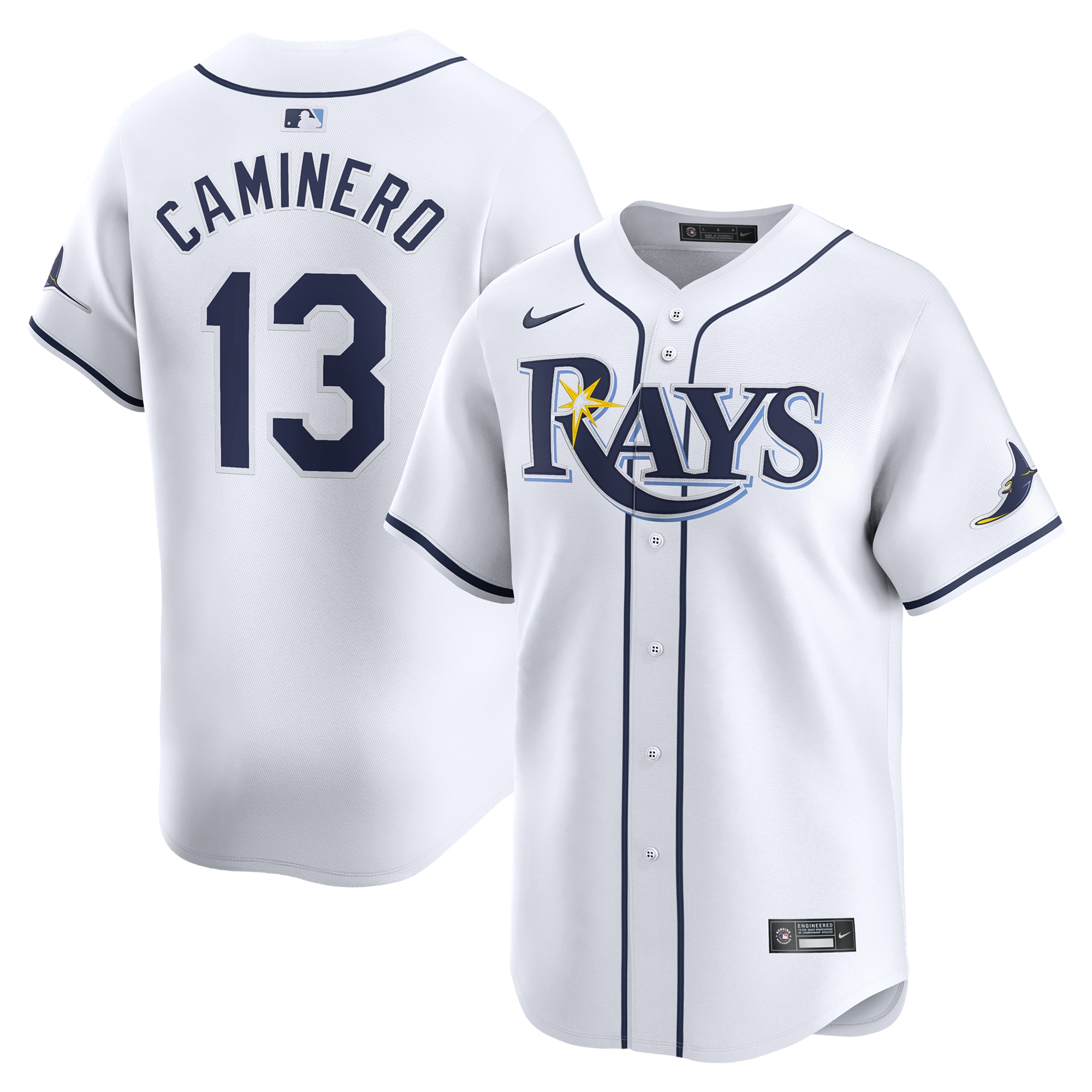 Junior Caminero Tampa Bay Rays Youth Home Limited Player Jersey - White