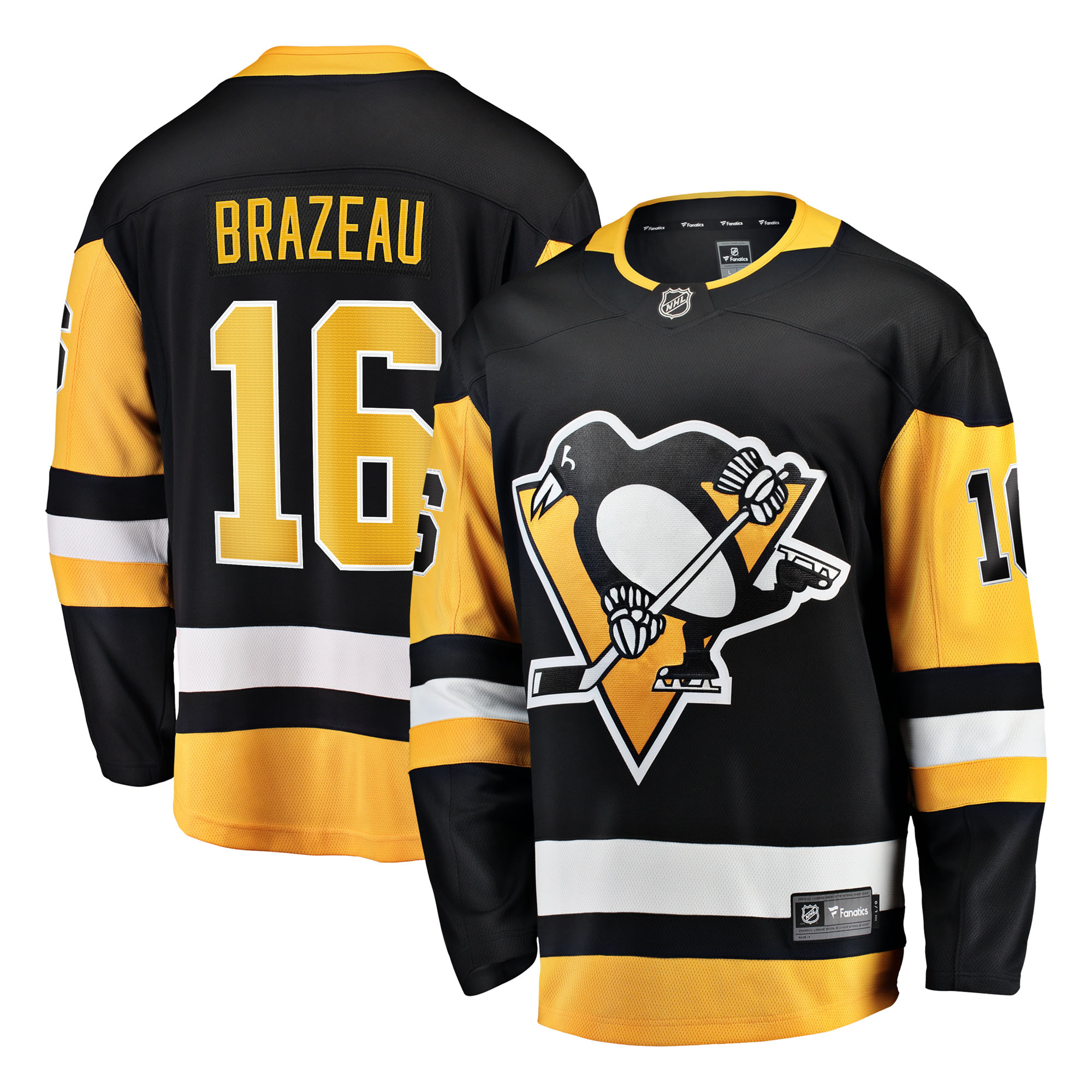 Justin Brazeau Pittsburgh Penguins Fanatics Home Breakaway Jersey - Black