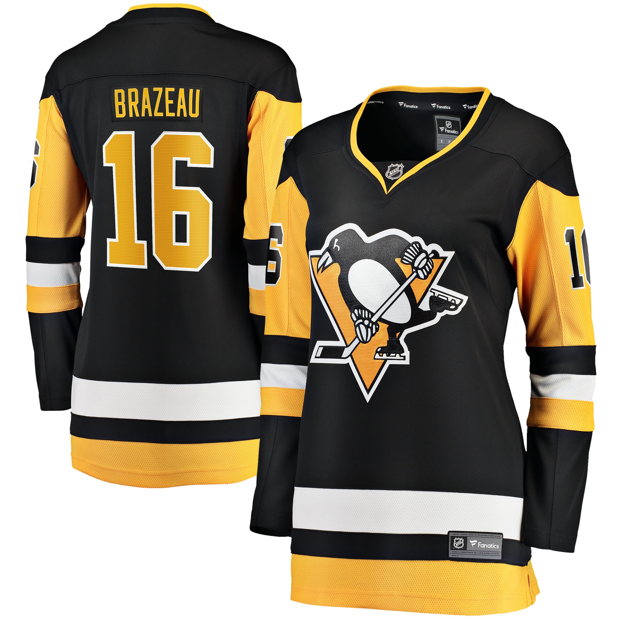 Justin Brazeau Pittsburgh Penguins Fanatics Women's Home Breakaway Jersey - Black