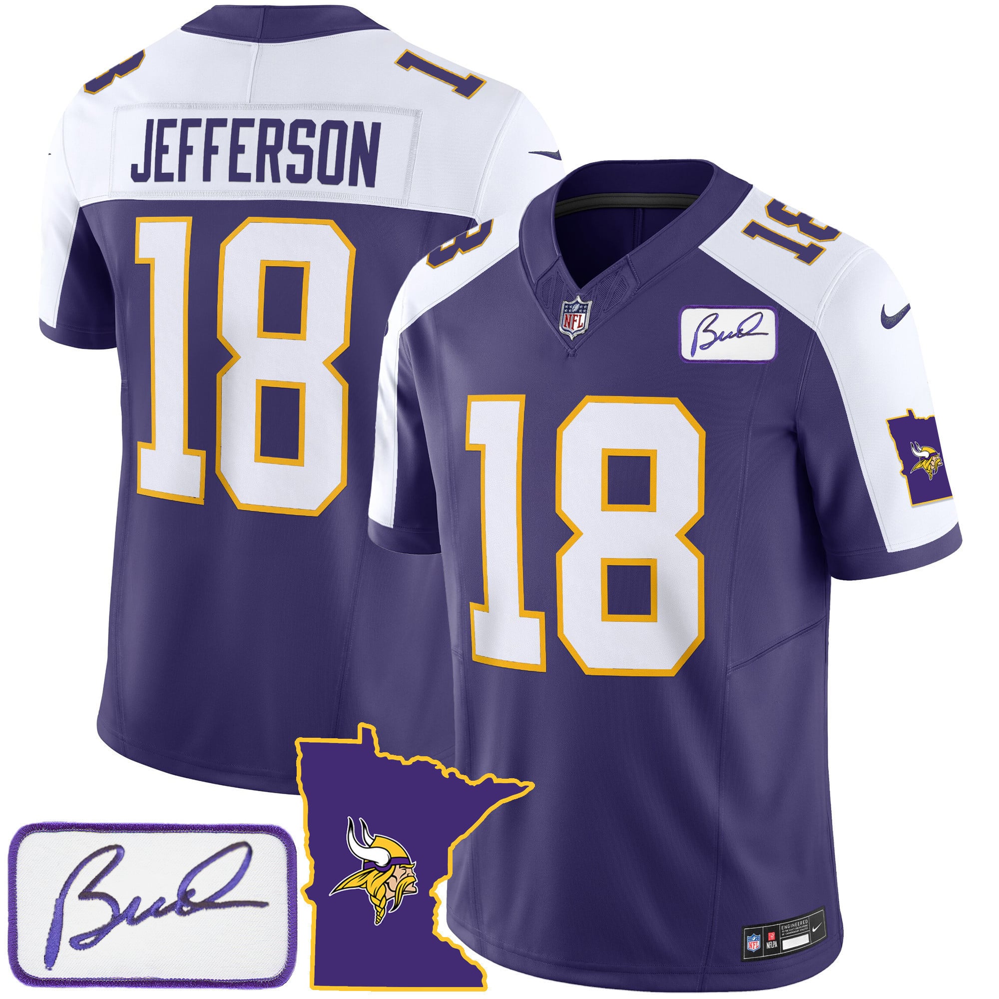 Justin Jefferson Vikings Jersey - Nike - Purple #18