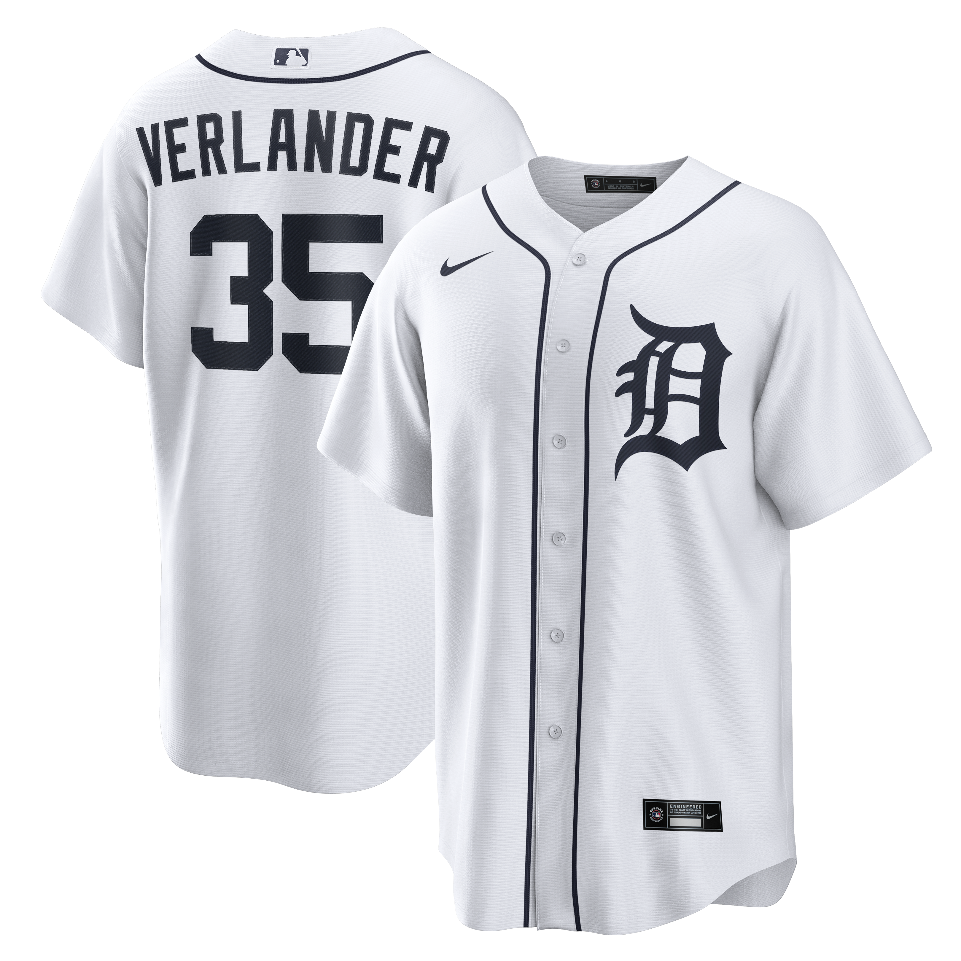 Justin Verlander Detroit Tigers Home Jersey - White