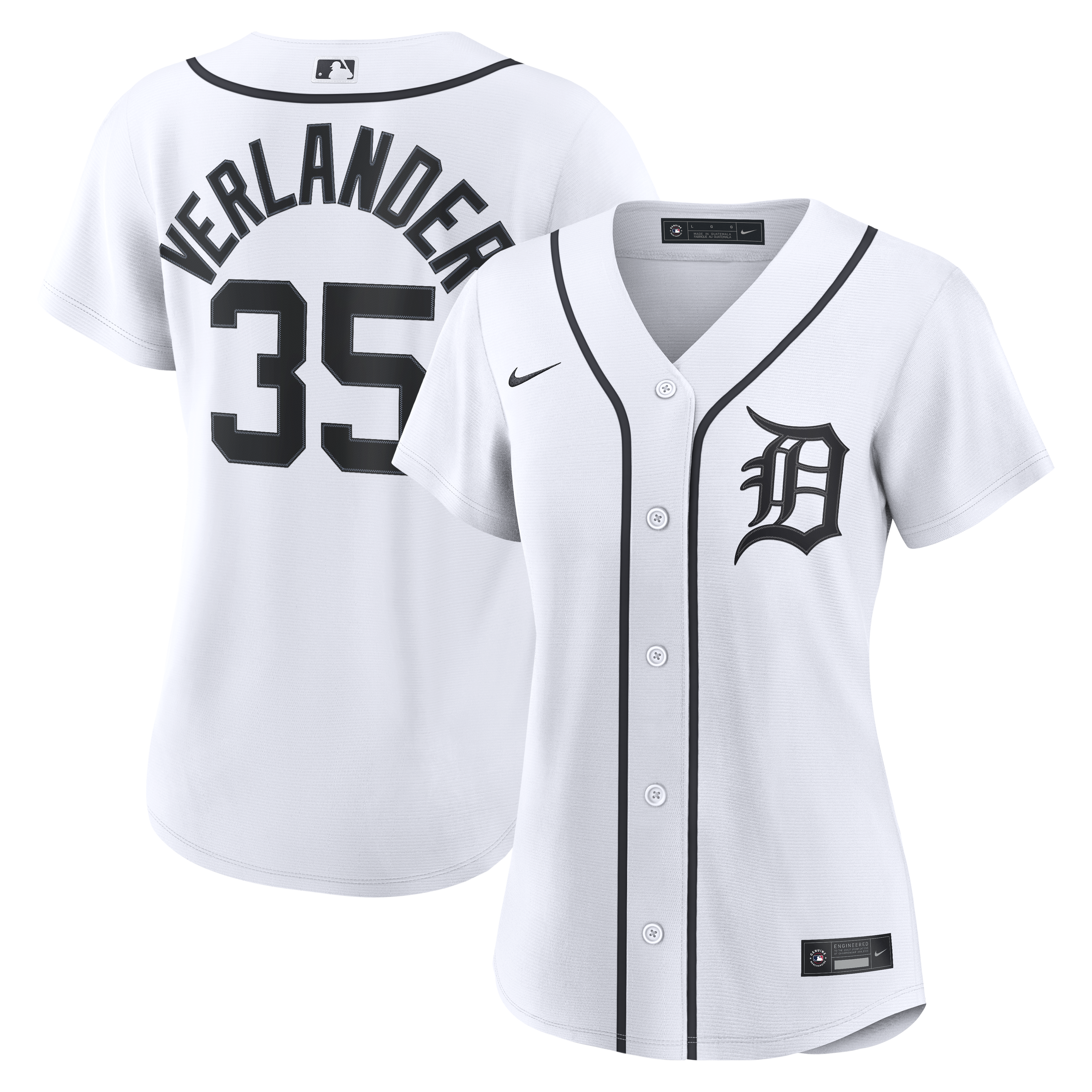 Justin Verlander Detroit Tigers Women's Home Jersey - White
