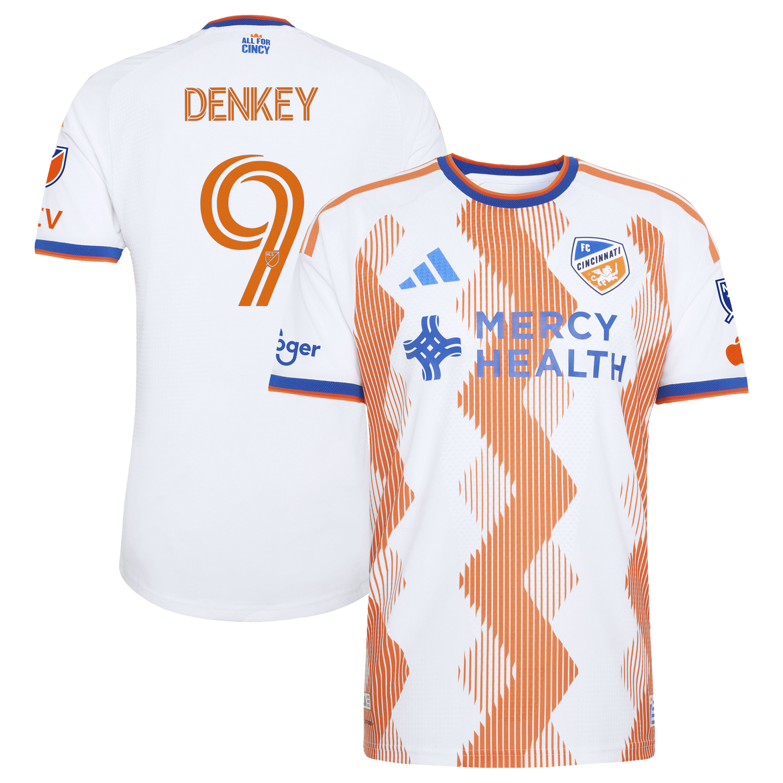 Kévin Denkey FC Cincinnati 2026 The Seven Hills Kit On-Field Patch Jersey - White