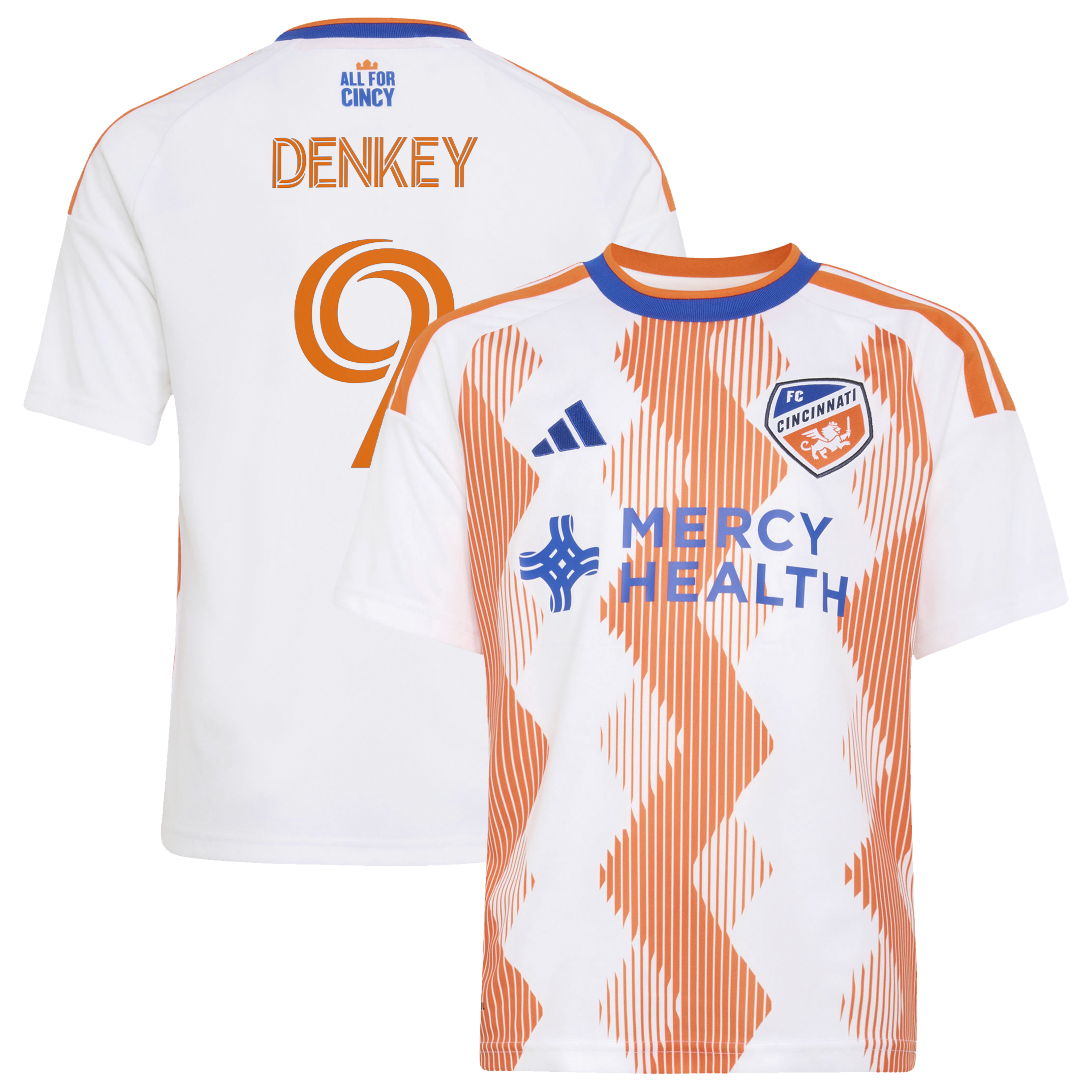 Kévin Denkey FC Cincinnati Youth 2026 The Seven Hills Kit Jersey - White