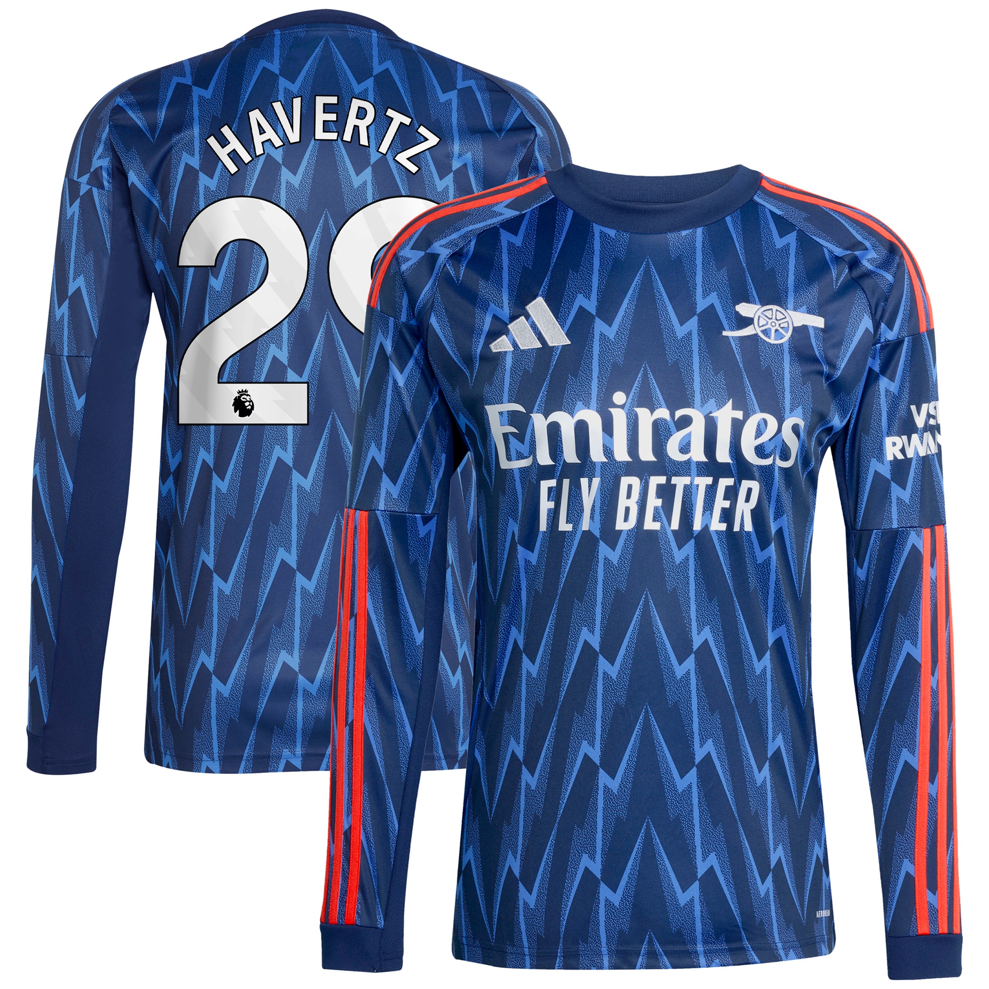 Kai Havertz Arsenal 2025/26 Away Long Sleeve Player Jersey