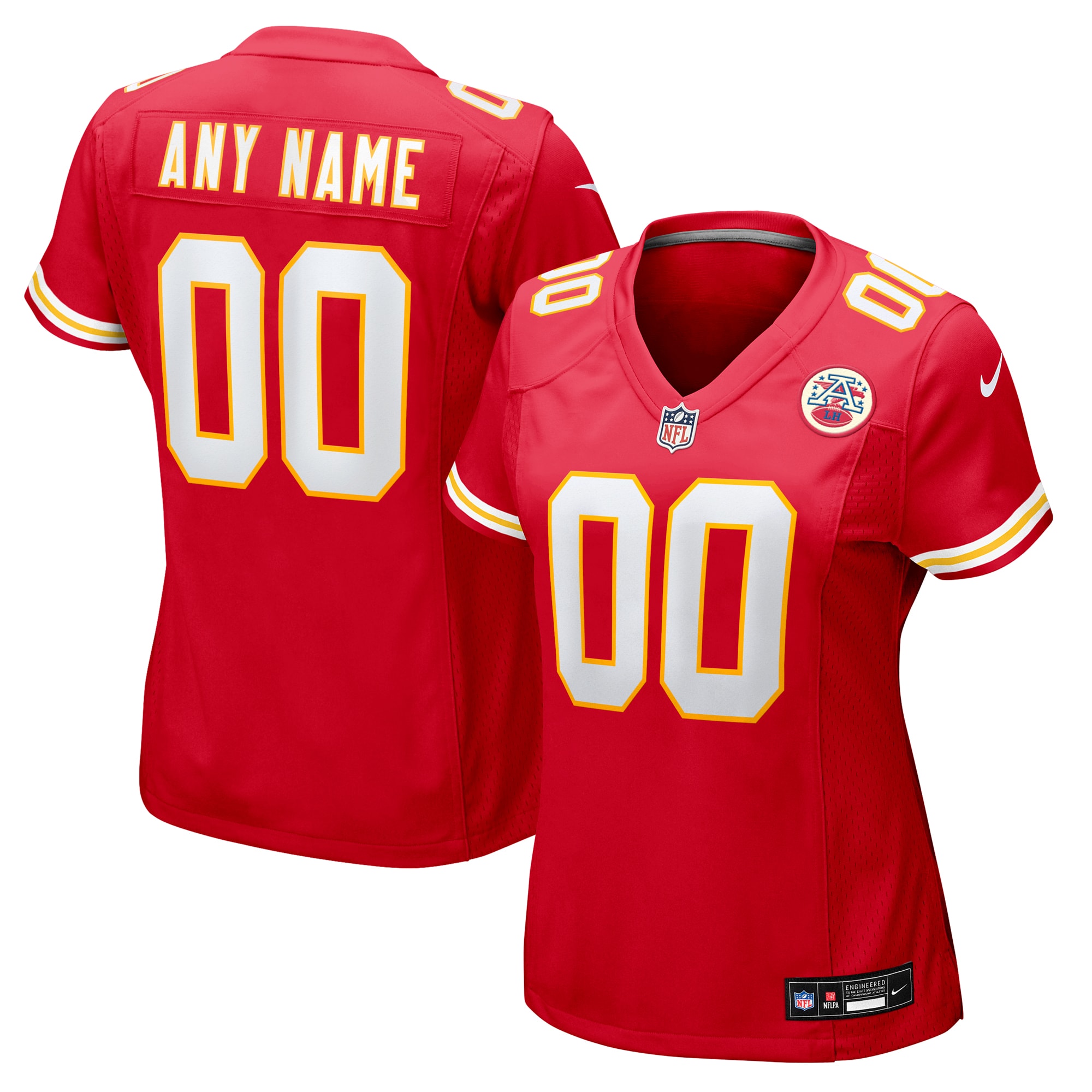 Kansas City Chiefs Women's Custom Game Jersey - Red