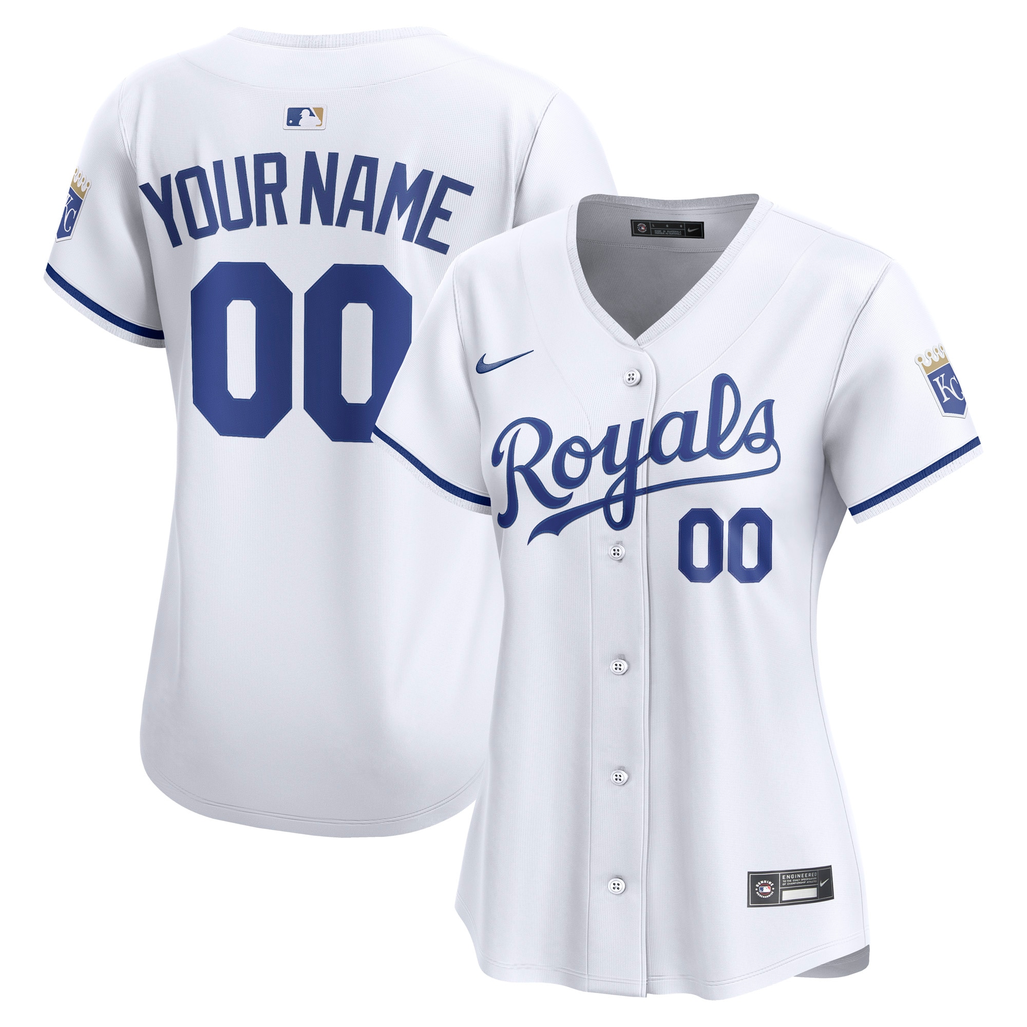 Kansas City Royals Women's Home Limited Custom Jersey - White