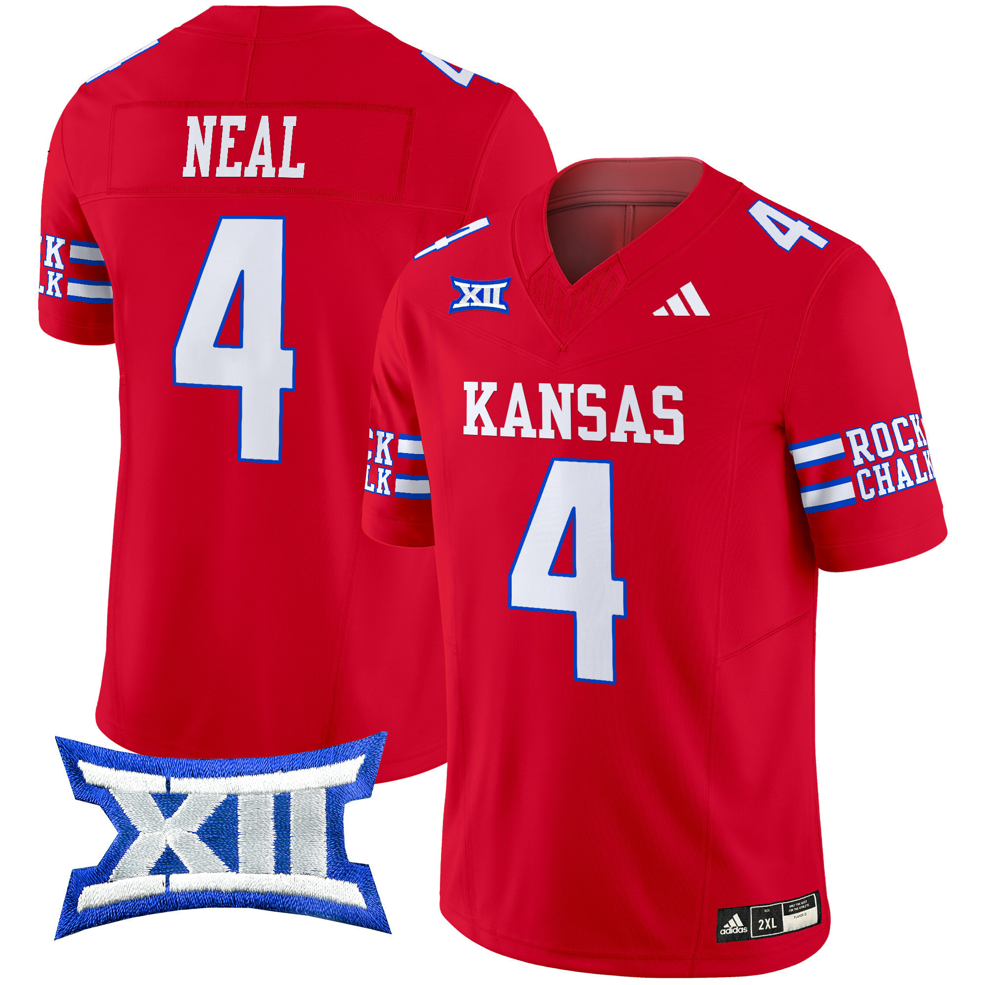 Alternative view of Kansas Daniels #6 Red Jersey - Adidas - College Edition