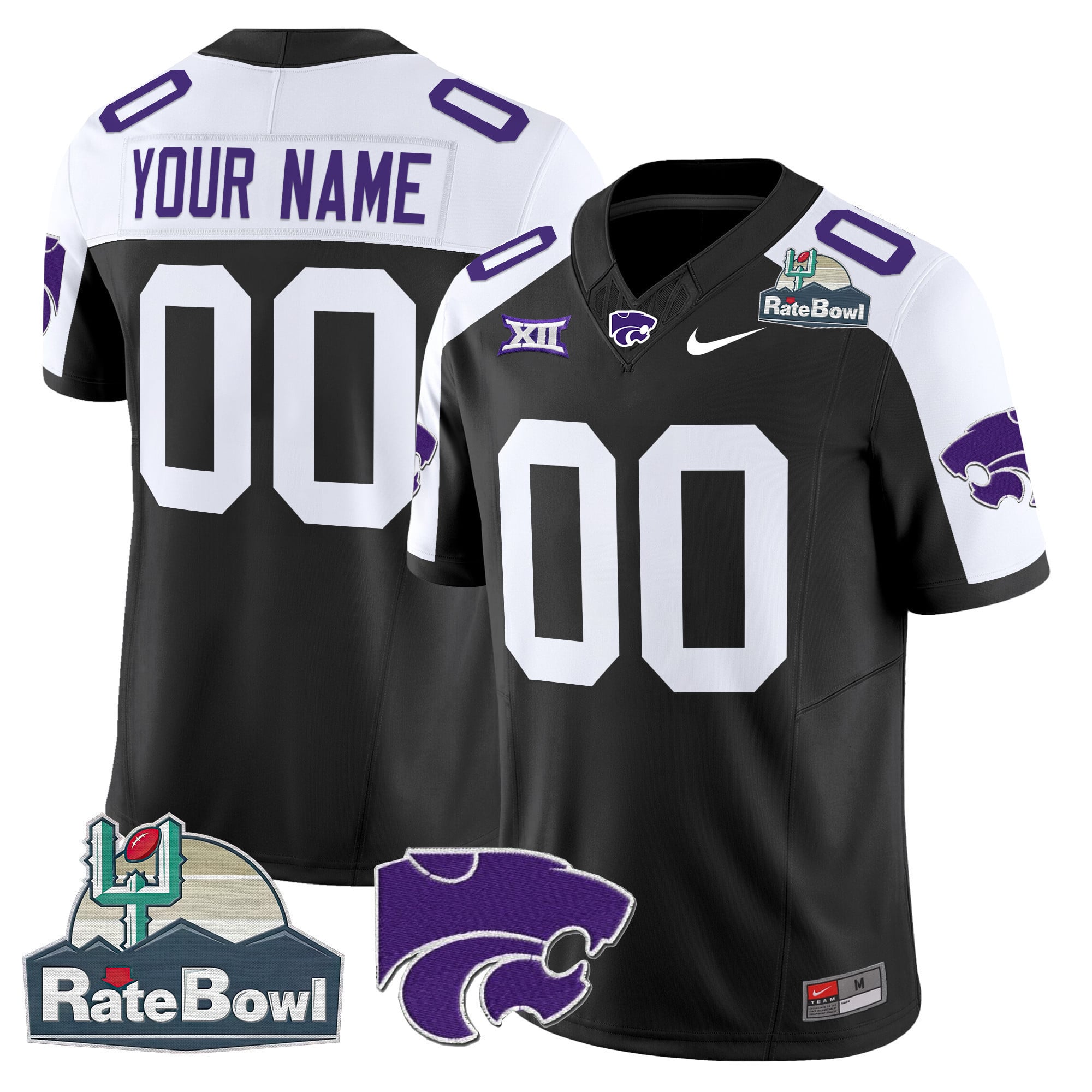 Alternative view of Kansas State Purple Jersey - Nike Kansas State Wildcats Purple