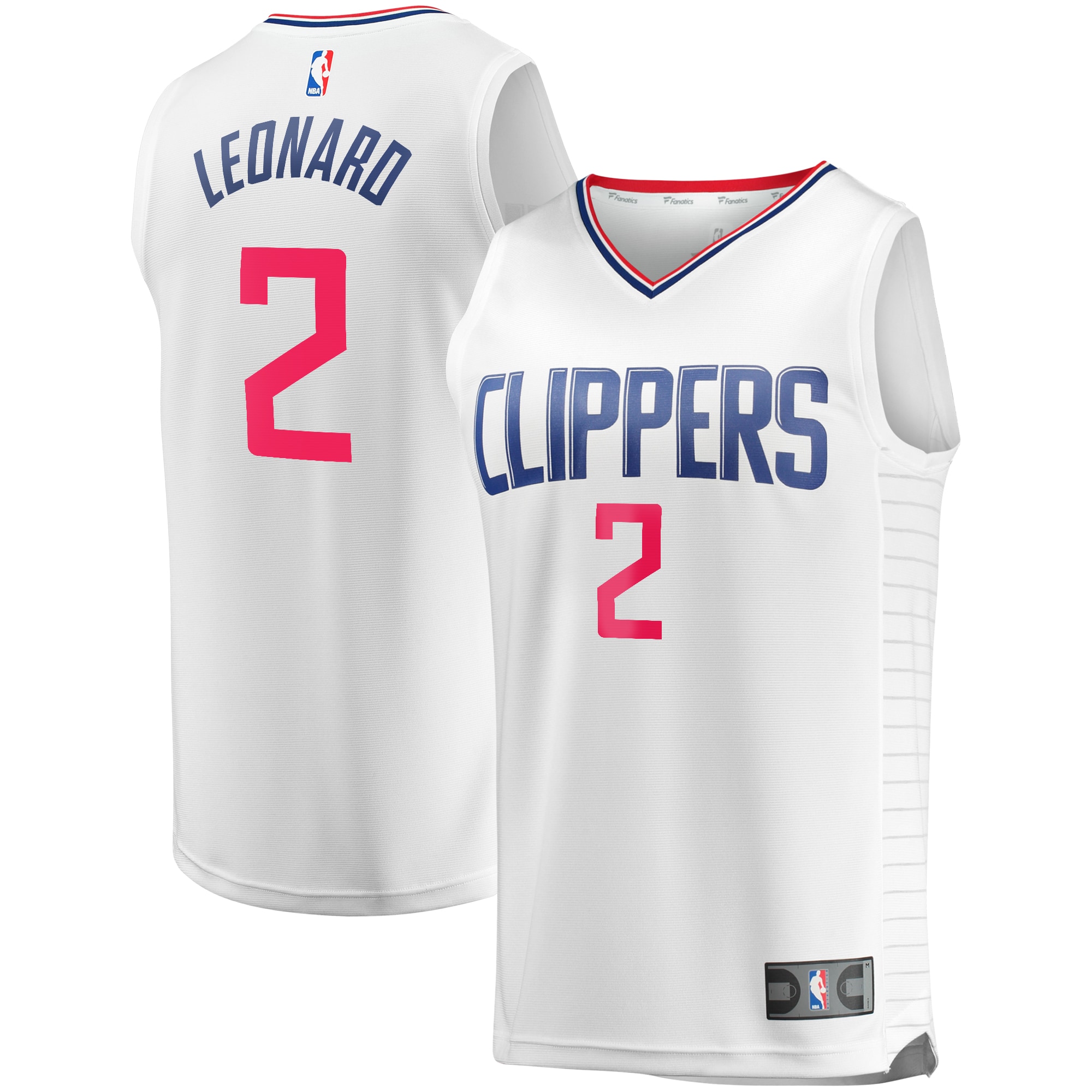 Kawhi Leonard LA Clippers Fanatics Fast Break Player Jersey - White - Association Edition