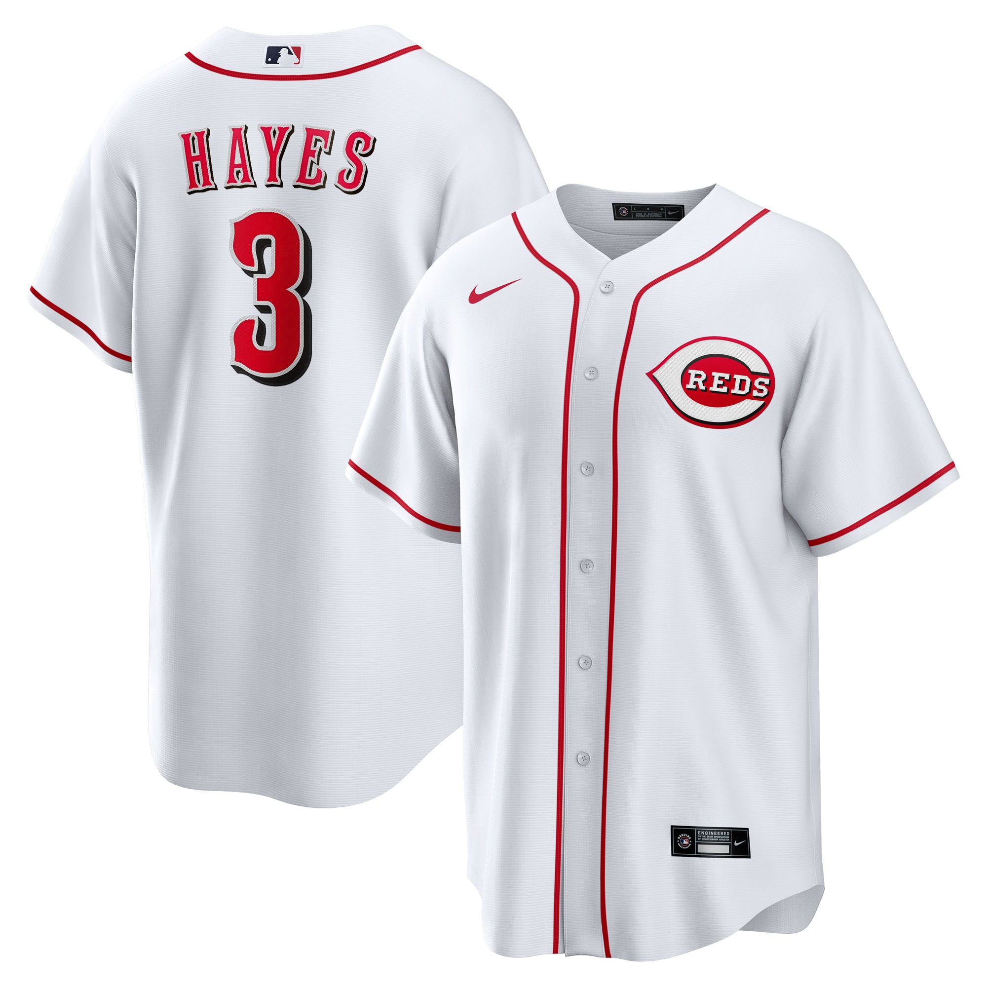 Ke'Bryan Hayes Cincinnati Reds Home Jersey - White
