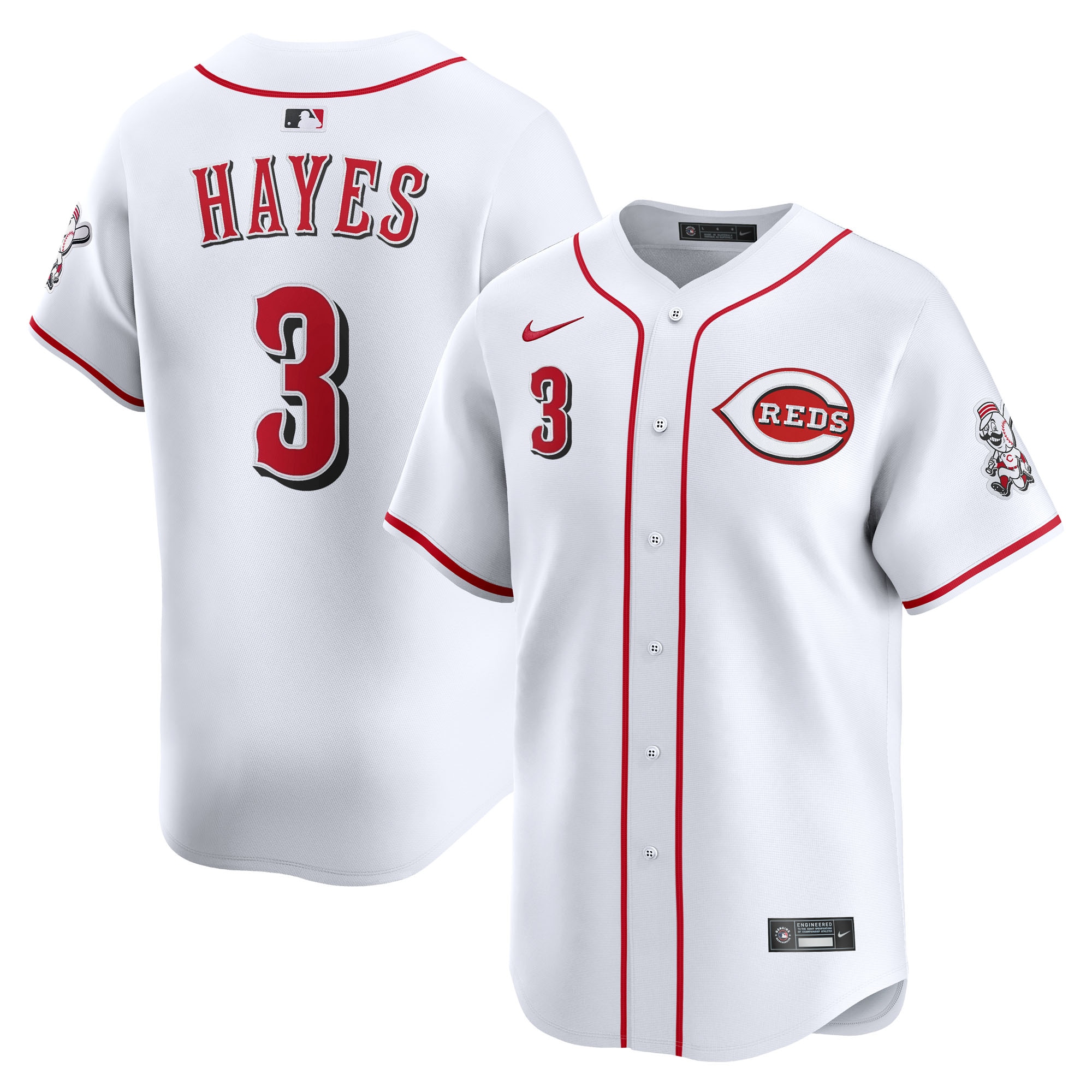 Ke'Bryan Hayes Cincinnati Reds Home Limited Player Jersey - White