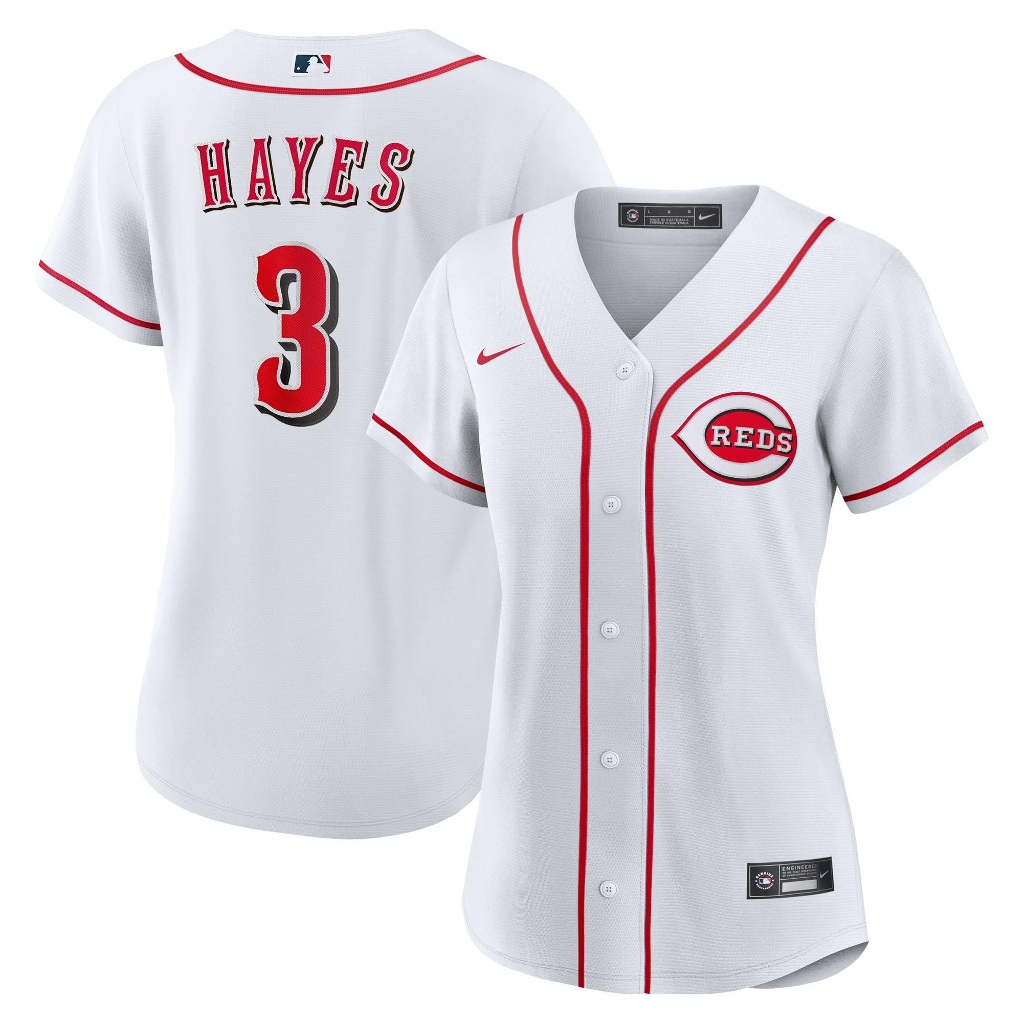 Ke'Bryan Hayes Cincinnati Reds Women's Home Jersey - White