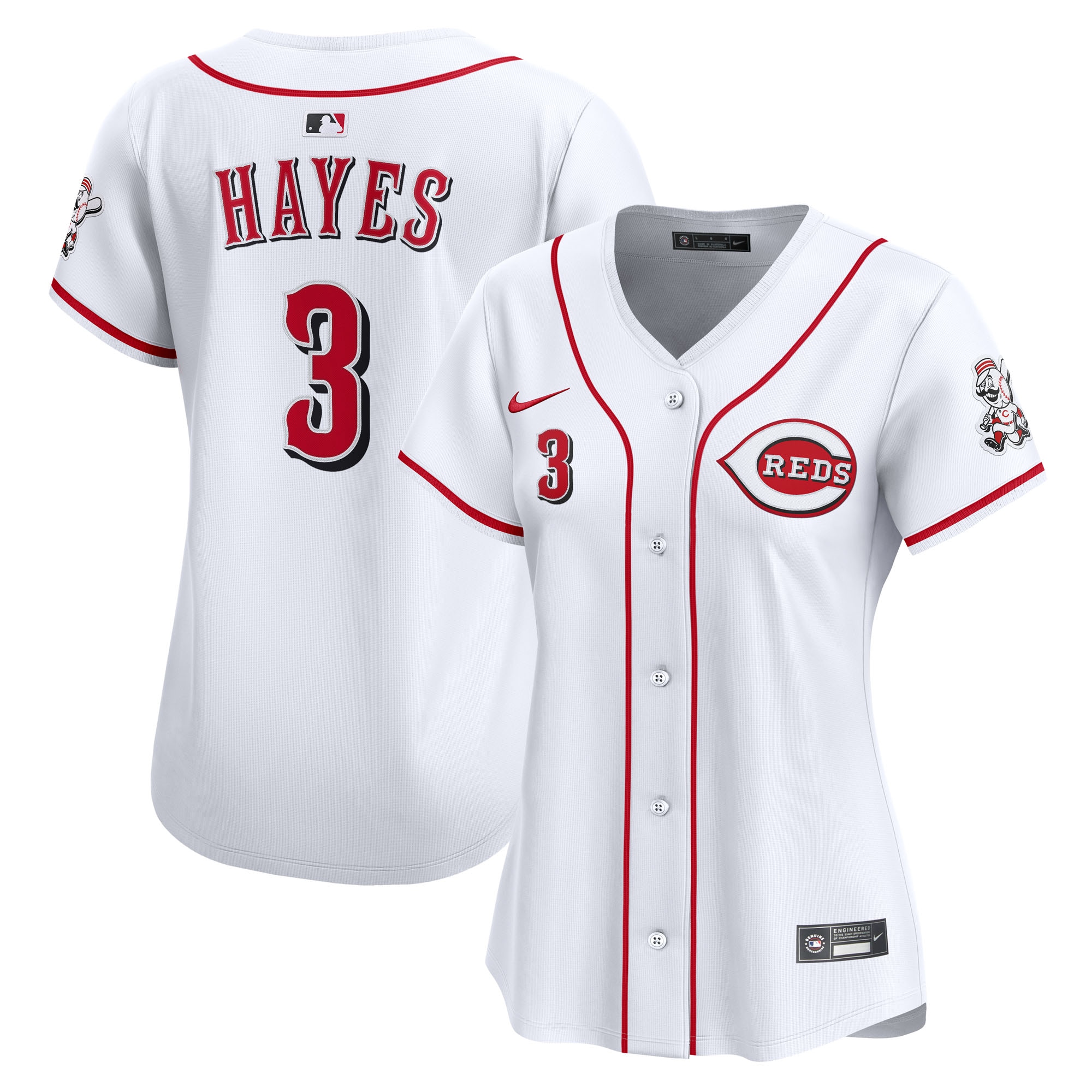 Ke'Bryan Hayes Cincinnati Reds Women's Home Limited Player Jersey - White