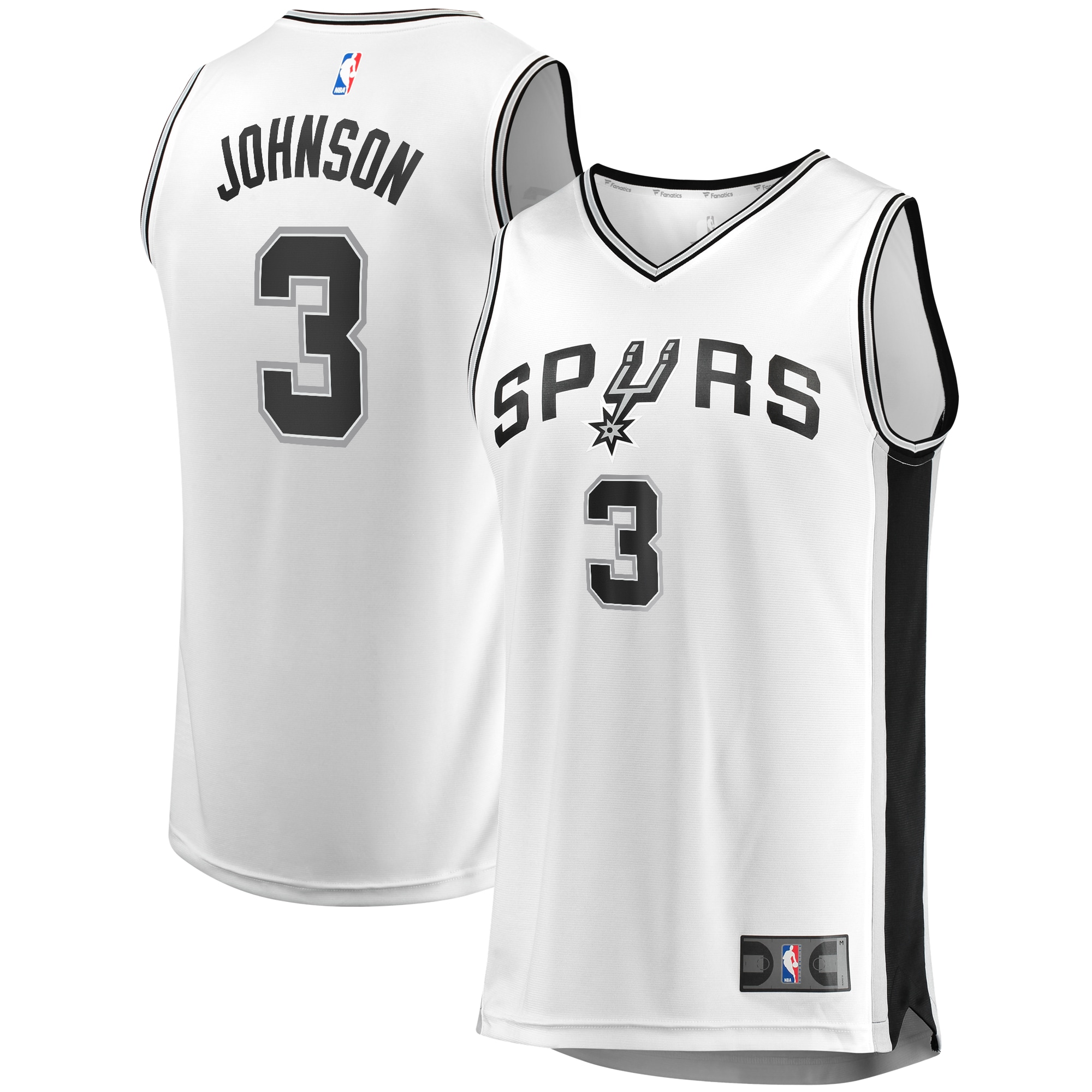 Keldon Johnson San Antonio Spurs Fanatics Fast Break Association Jersey - White