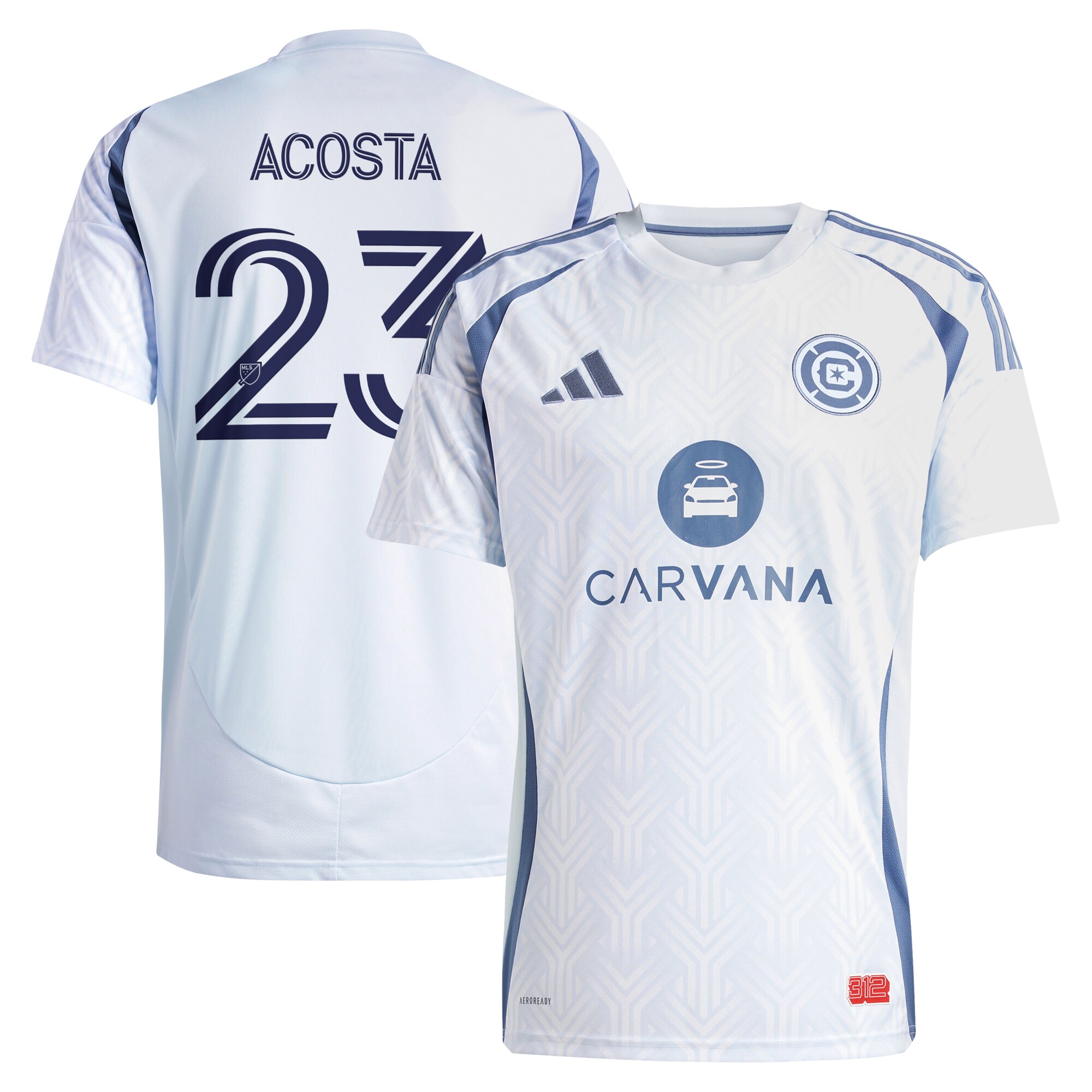 Kellyn Acosta Chicago Fire 2025 The Municipal Kit Player Jersey - Light Blue