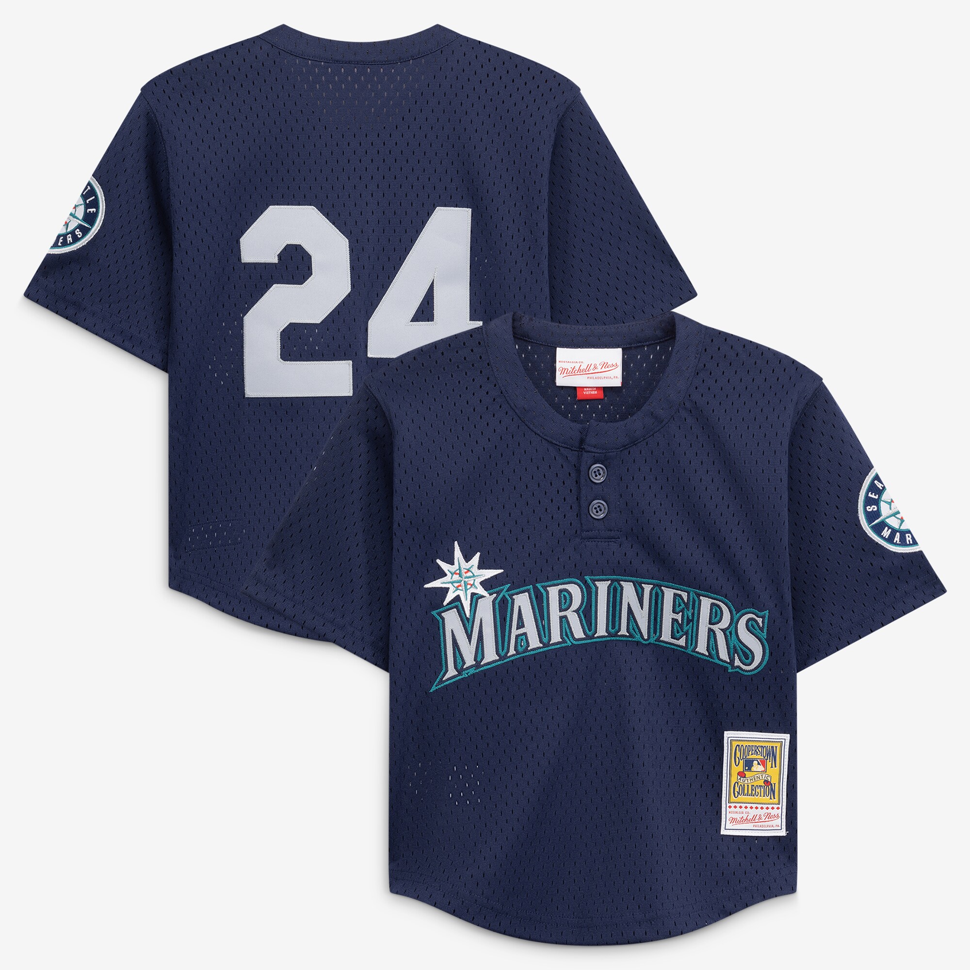 Ken Griffey Jr. Seattle Mariners Preschool Cooperstown Collection Mesh Batting Practice Jersey - Navy