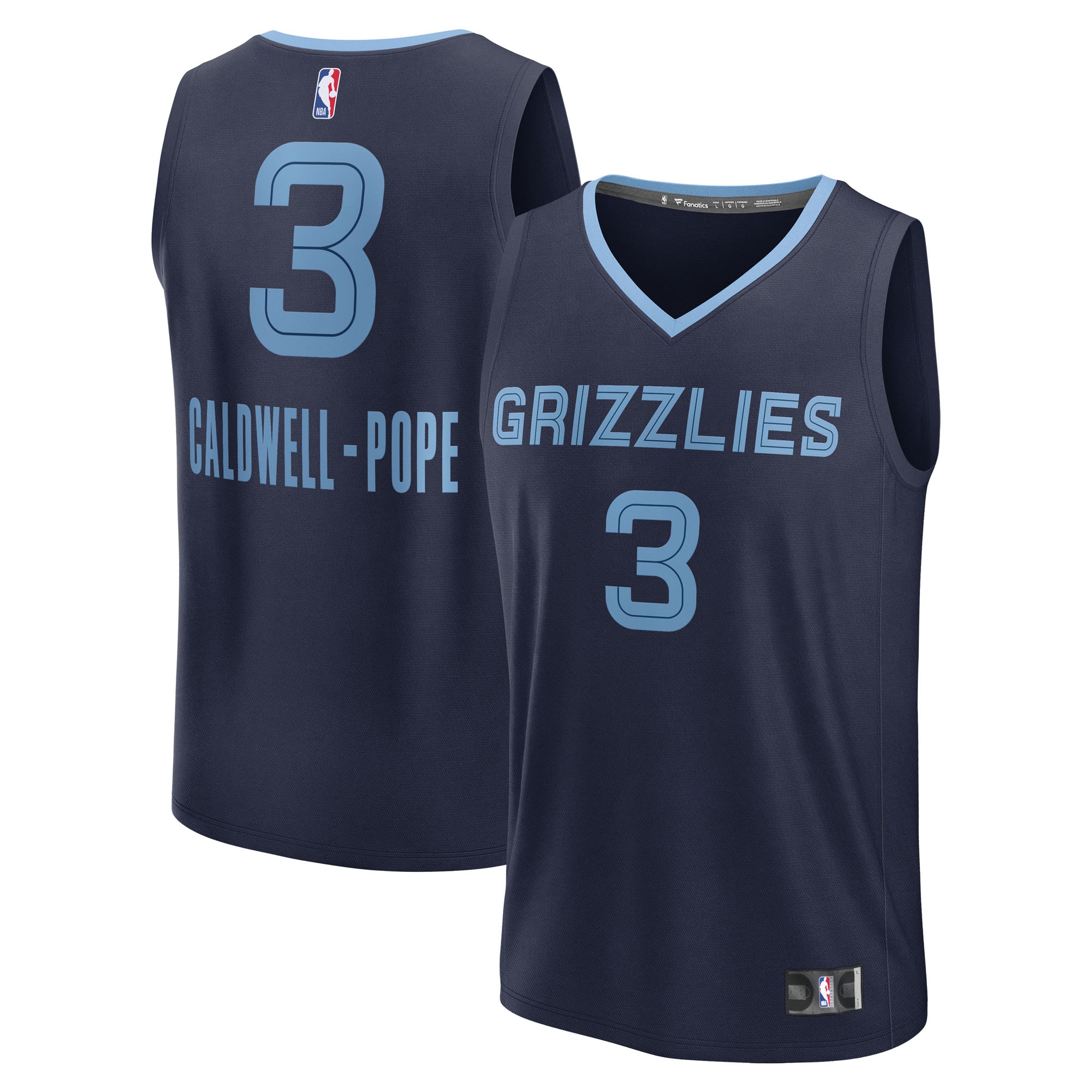 Kentavious Caldwell-Pope Memphis Grizzlies Fanatics Youth Fast Break Player Jersey - Icon Edition - Navy