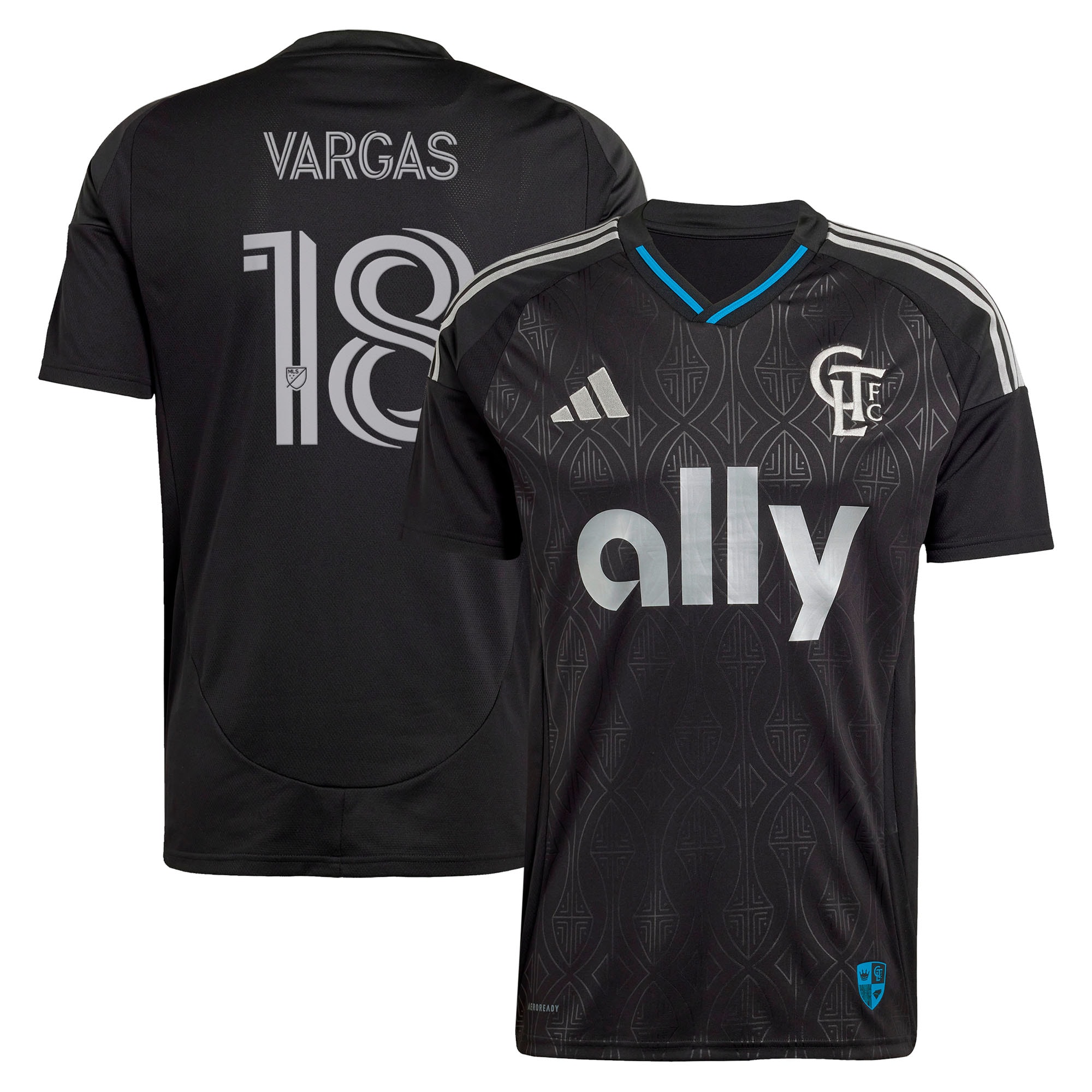Kerwin Vargas Charlotte FC 2025 Fortress Kit Jersey - Black