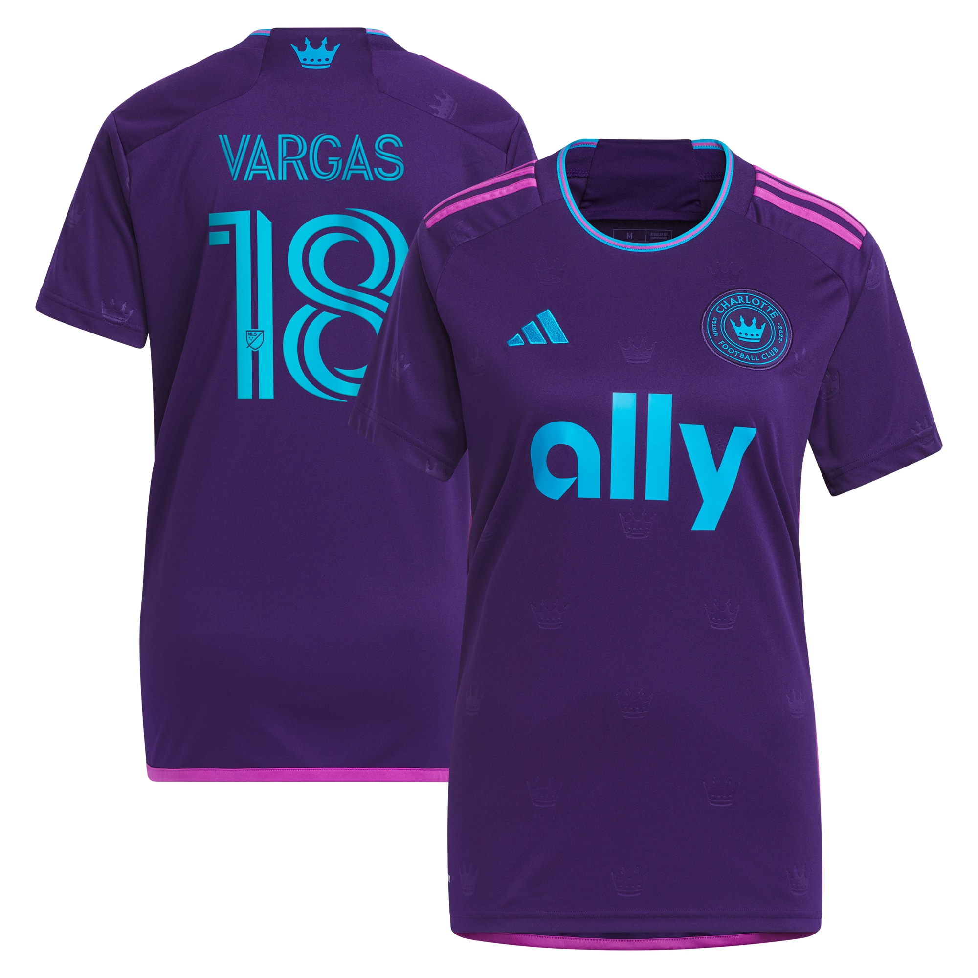 Kerwin Vargas Charlotte FC Women's 2023 Crown Jewel Kit Player Jersey - Purple