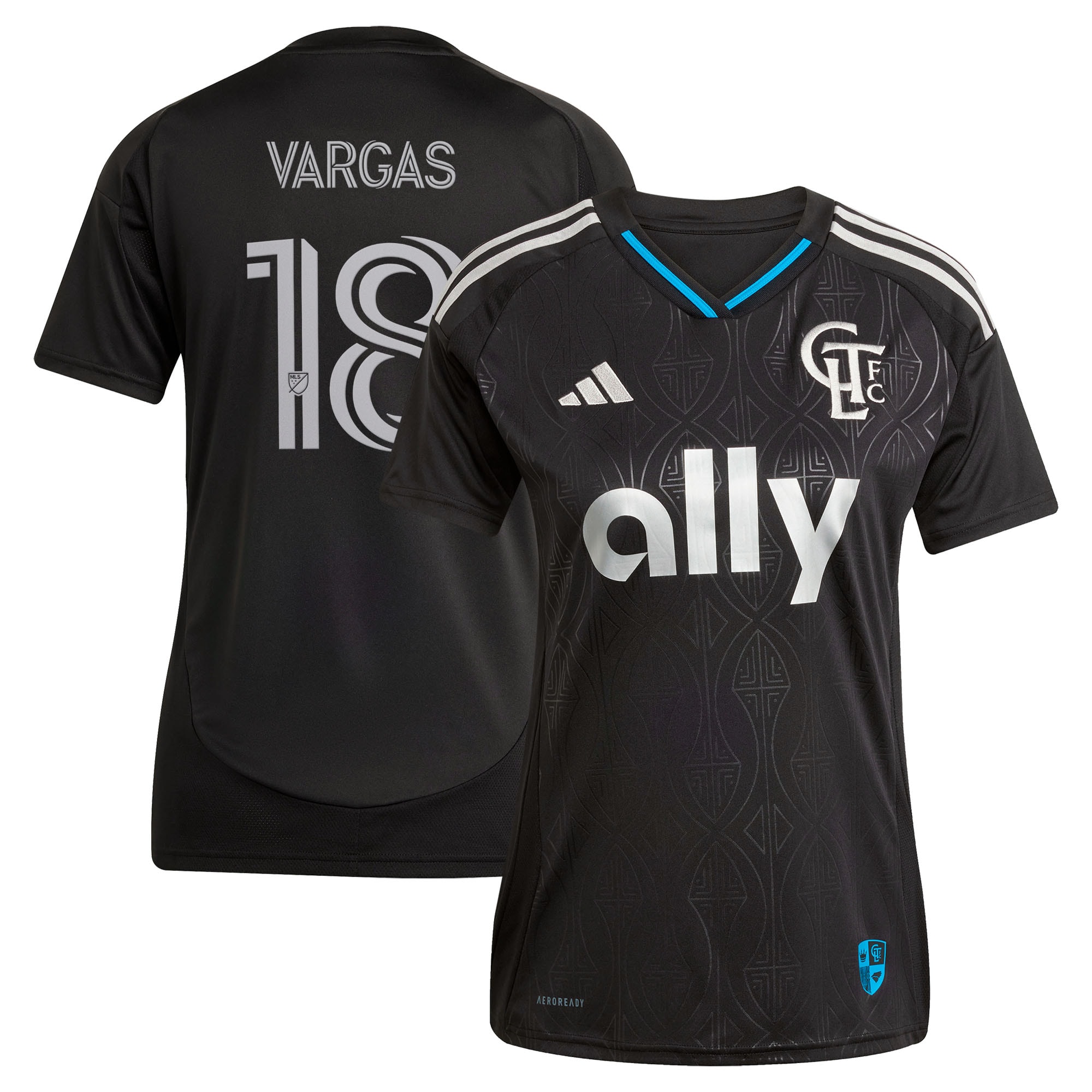 Kerwin Vargas Charlotte FC Women's 2025 Fortress Kit Jersey - Black