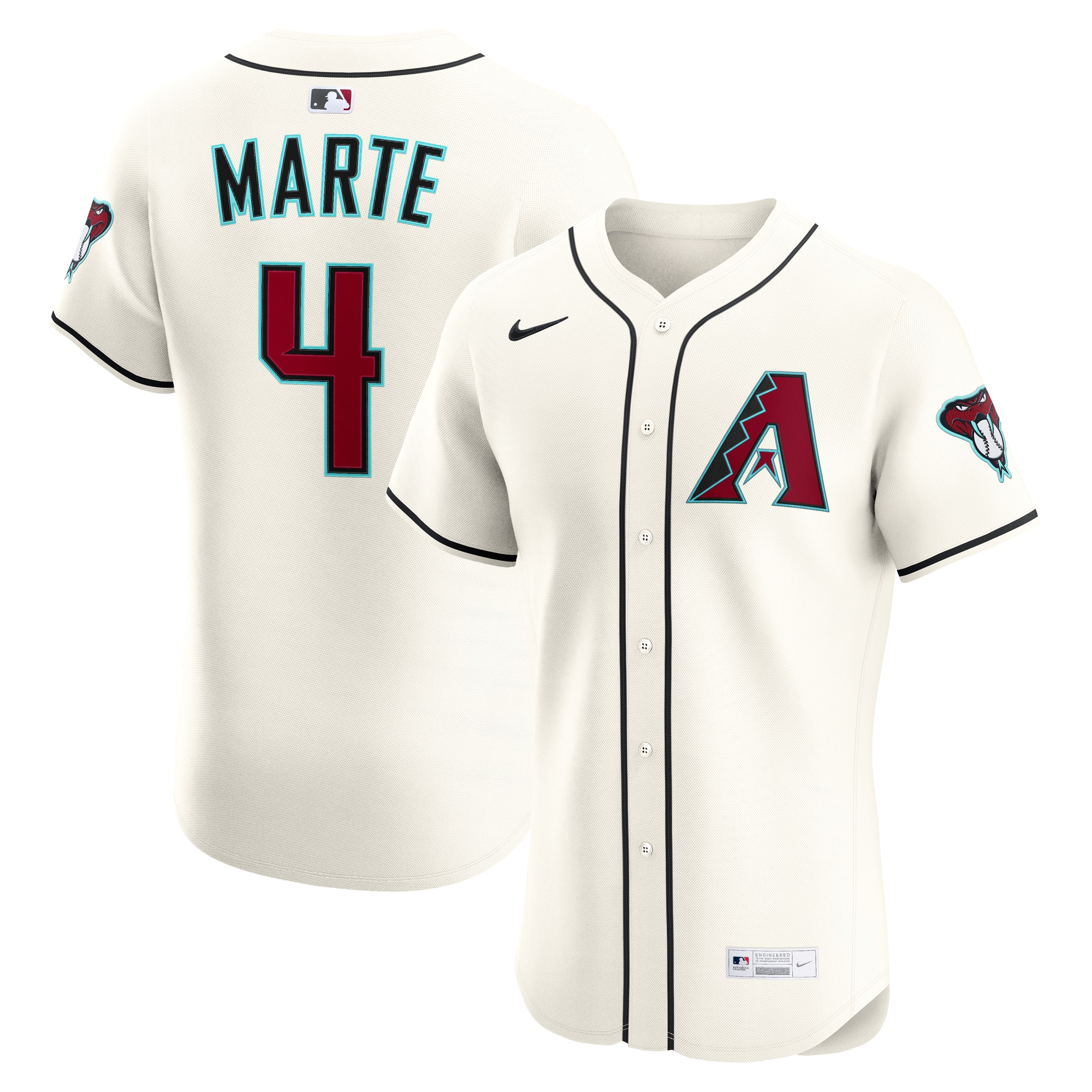 Ketel Marte Arizona Diamondbacks Home Elite Jersey - Cream