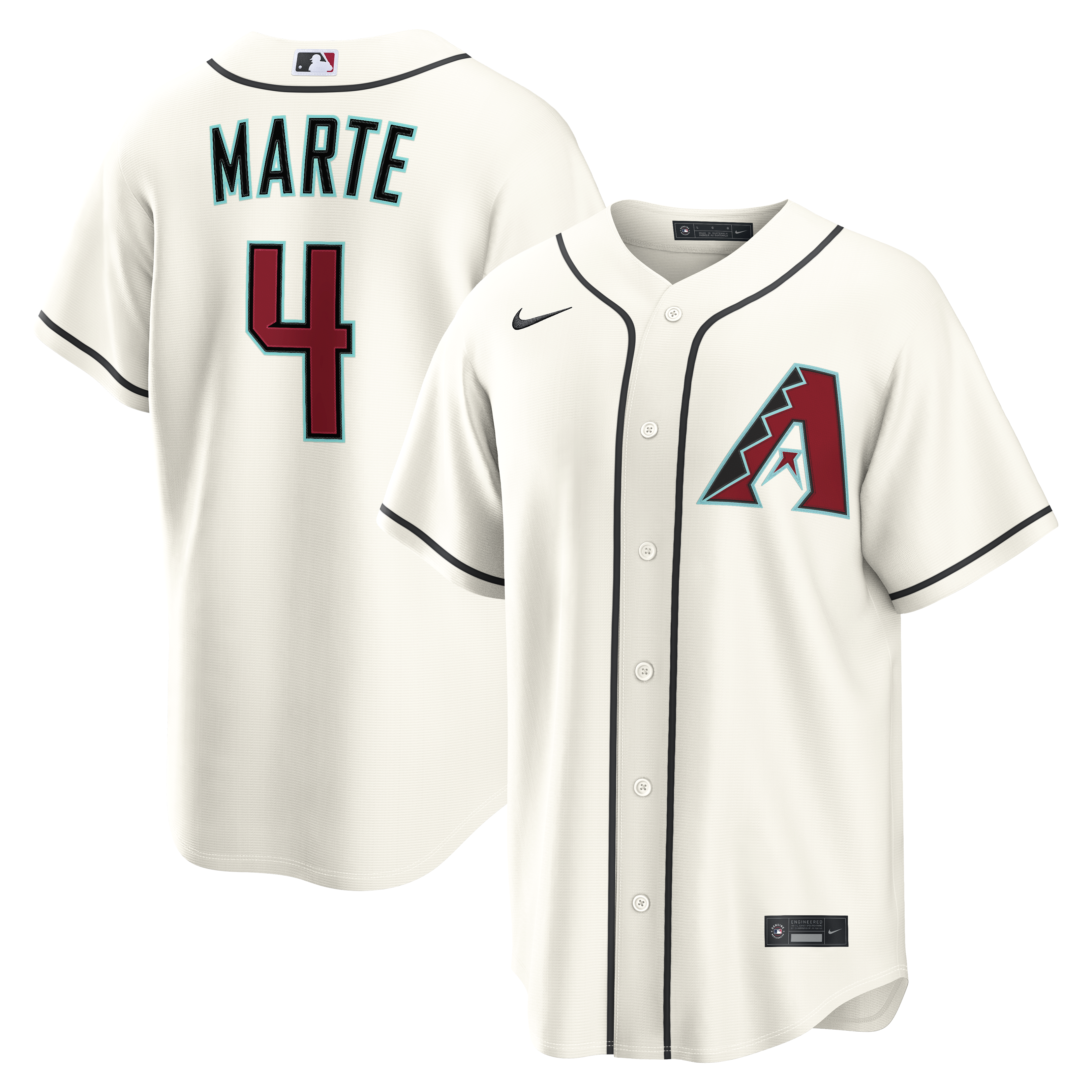 Ketel Marte Arizona Diamondbacks Home Jersey - Cream
