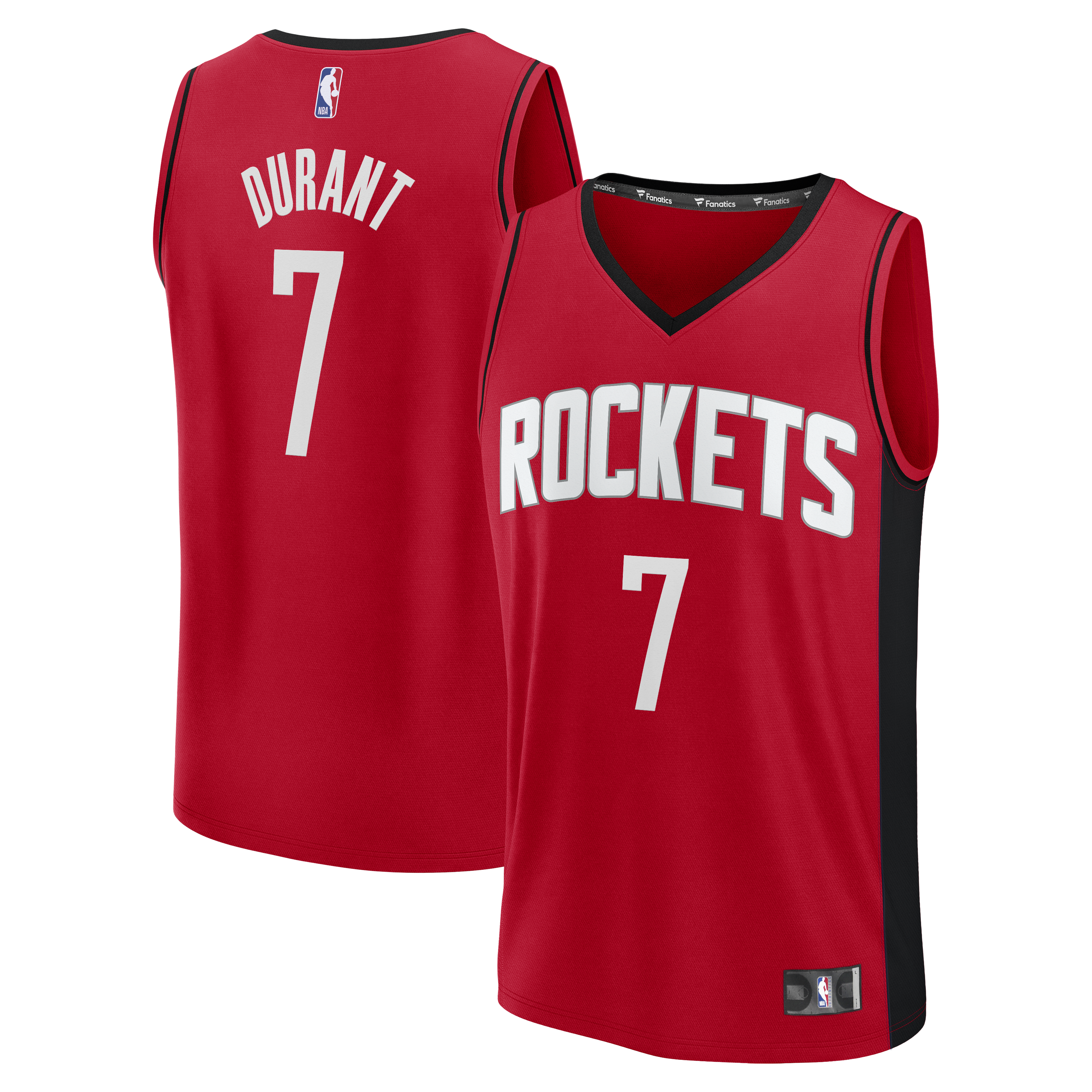 Kevin Durant Houston Rockets Fanatics Youth Fast Break Jersey - Icon Edition - Red