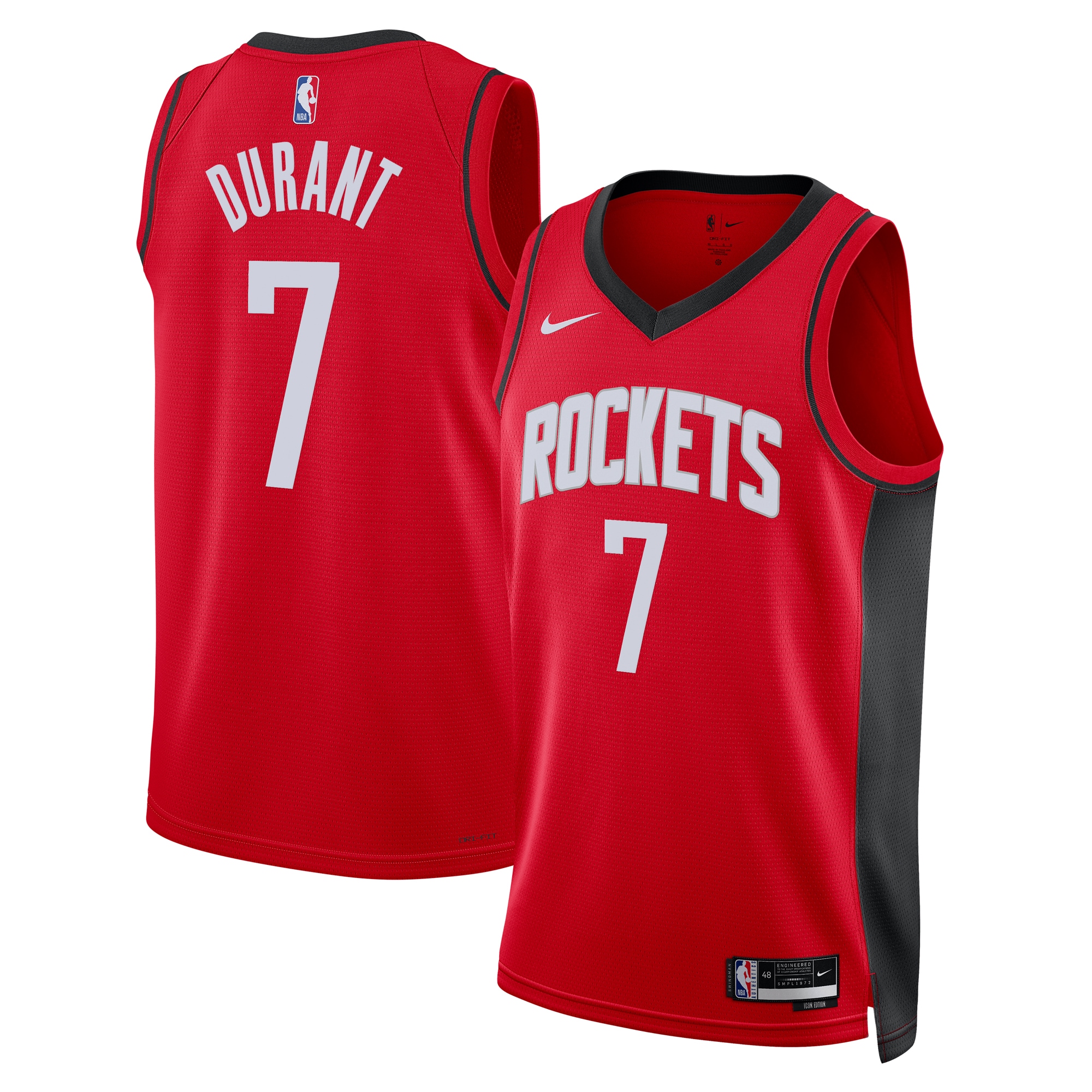 Kevin Durant Houston Rockets Unisex Swingman Player Jersey - Icon Edition - Red
