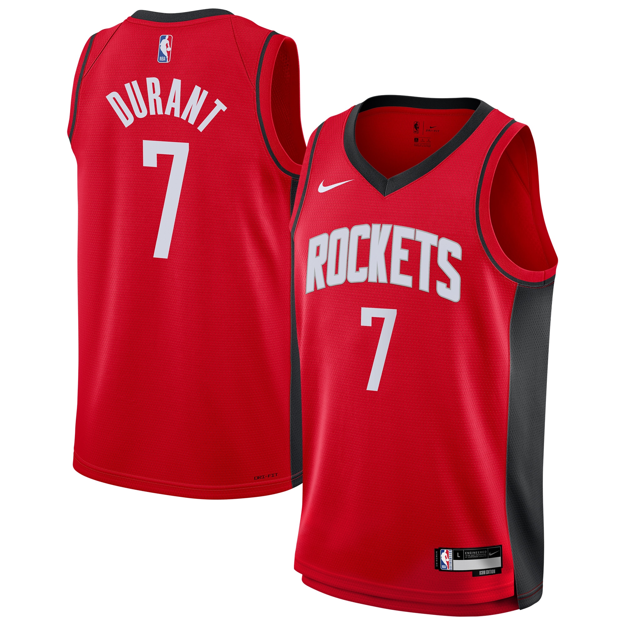 Kevin Durant Houston Rockets Youth Swingman Jersey - Icon Edition - Red