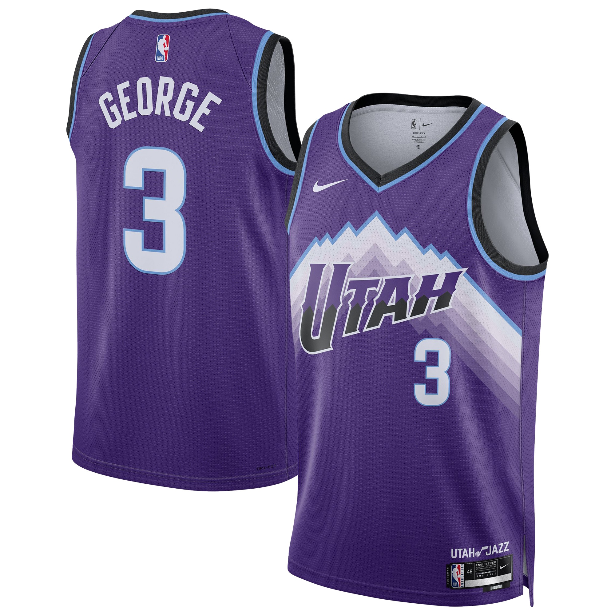 Keyonte George Utah Jazz Unisex Swingman Jersey - Icon Edition - Purple