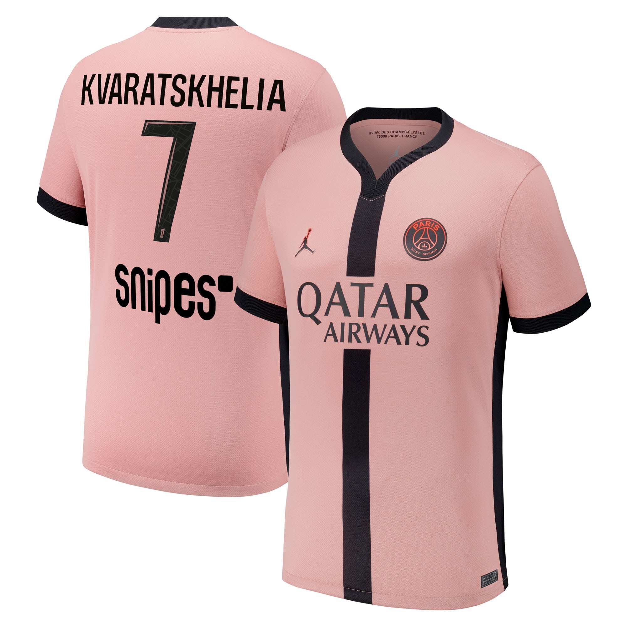 Khvicha Kvaratskhelia Paris Saint-Germain Youth 2024/25 Third Player Jersey - Pink