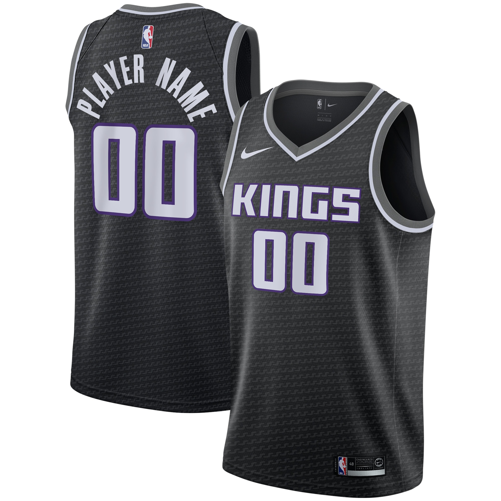 Kings Black Statement Jersey - Nike - Customizable!