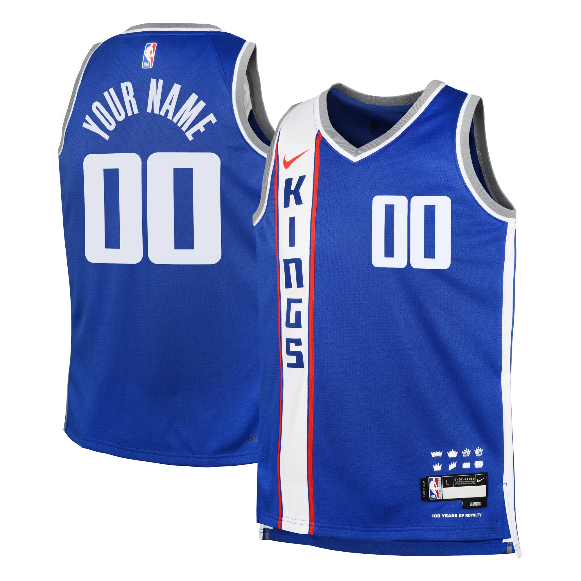 Kings Blue Custom Jersey nike - Nike Kings Blue Custom Jersey - City
