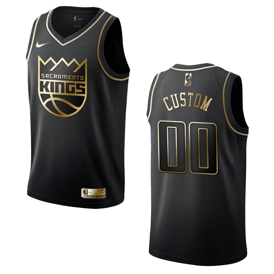 Kings Custom Black Jersey - Nike - Golden Edition