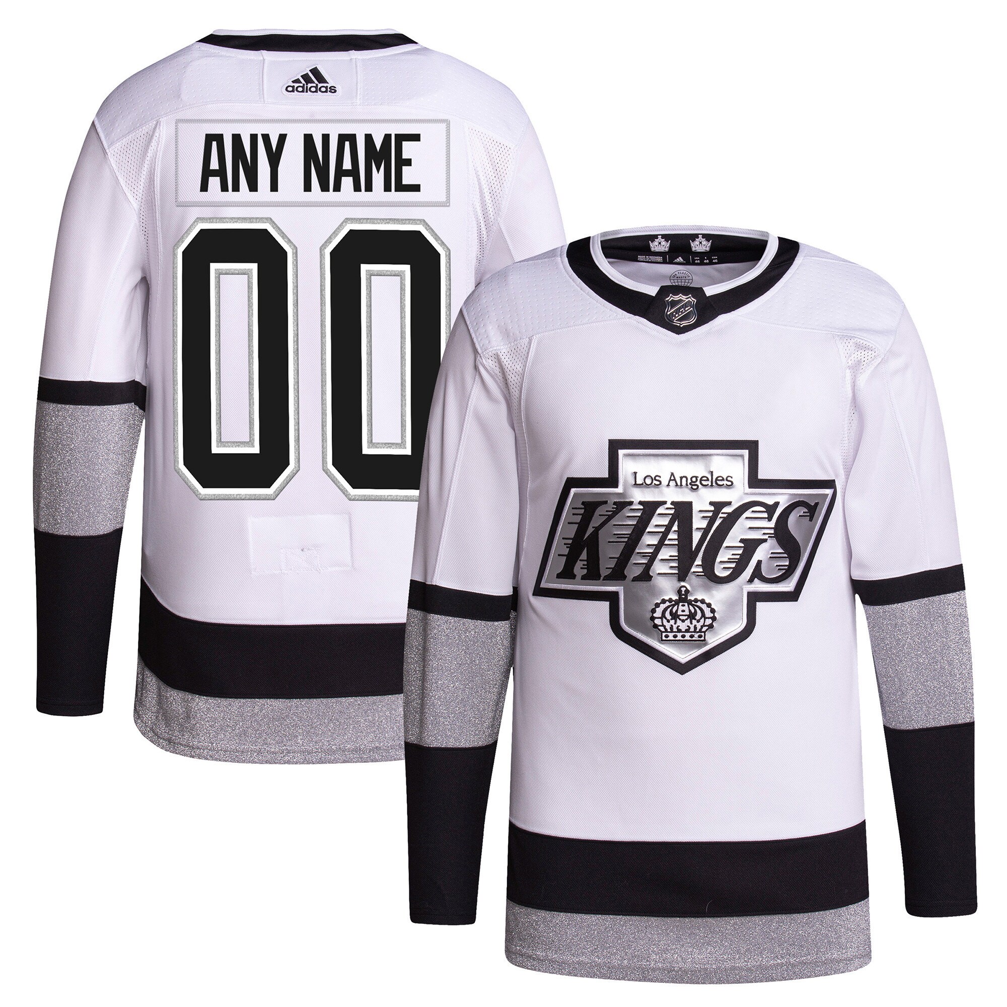 Kings White Away Jersey - Adidas - Customizable NHL Gear