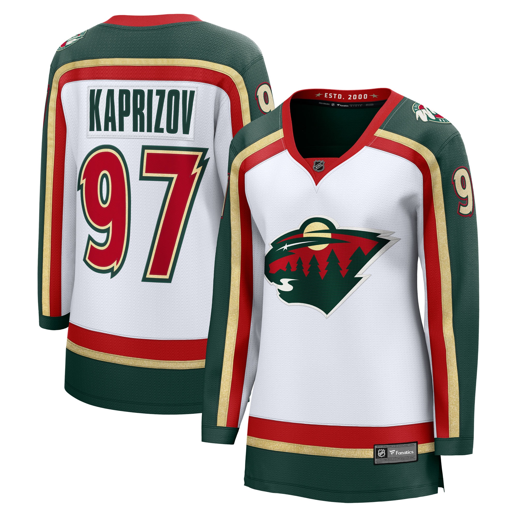 Kirill Kaprizov Minnesota Wild Fanatics Women's 25th Anniversary Breakaway Player Jersey - White